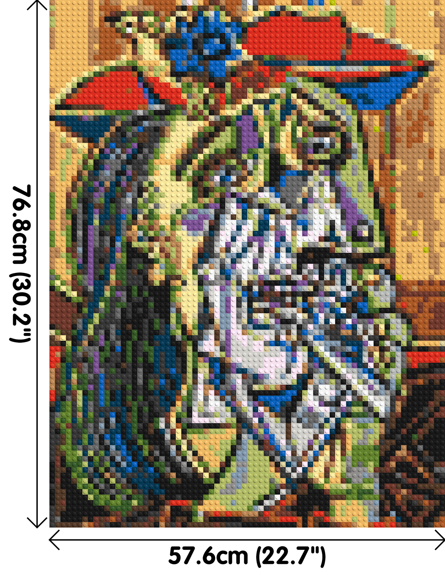 Weeping Woman by Pablo Picasso - Brick Art Mosaic Kit 3x4 large
