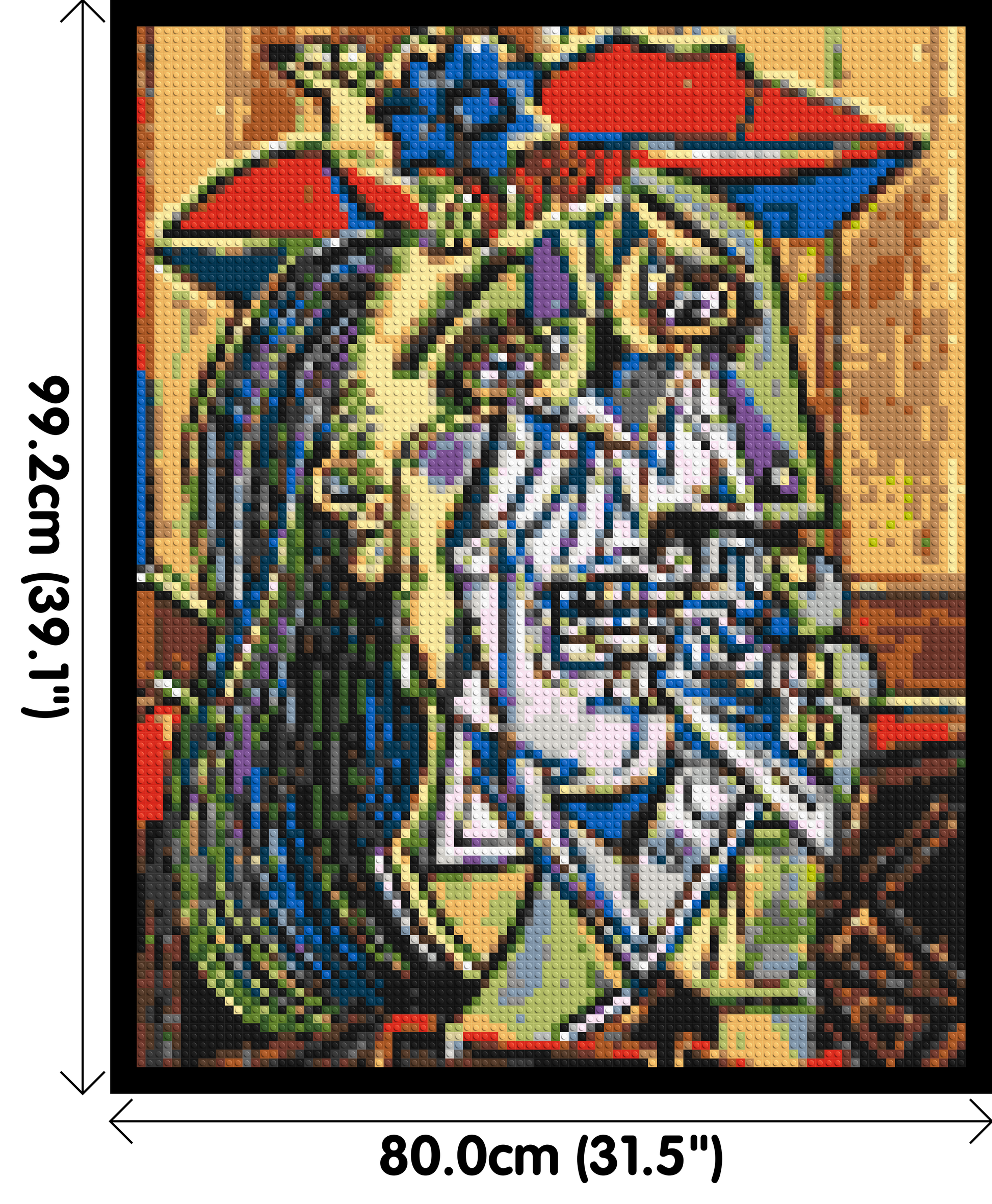 Weeping Woman by Pablo Picasso - Brick Art Mosaic Kit 4x5 dimensions with frame