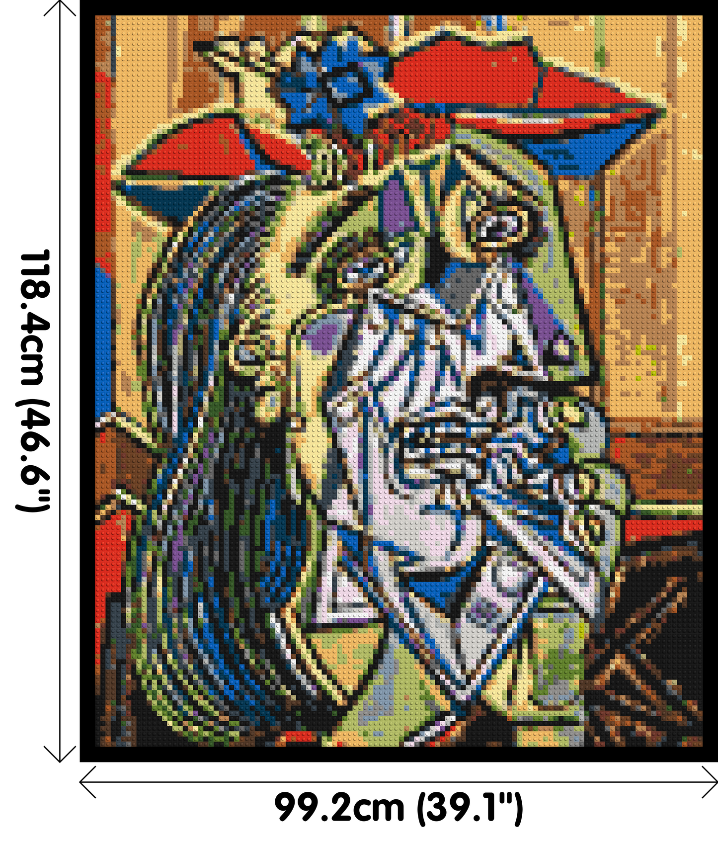 Weeping Woman by Pablo Picasso - Brick Art Mosaic Kit 5x6 large