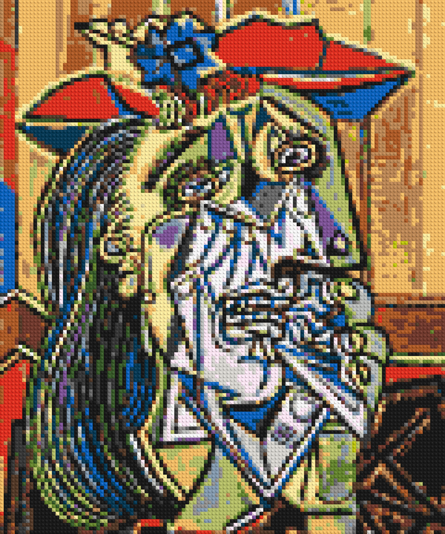Weeping Woman by Pablo Picasso - Brick Art Mosaic Kit 5x6 large