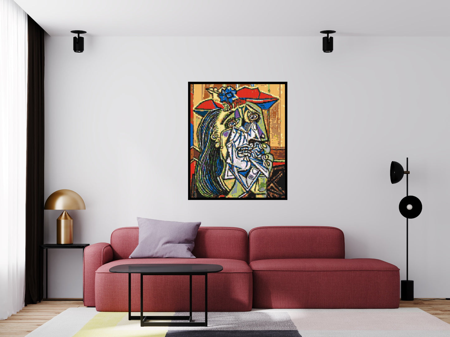 Weeping Woman by Pablo Picasso - Brick Art Mosaic Kit 5x6 large