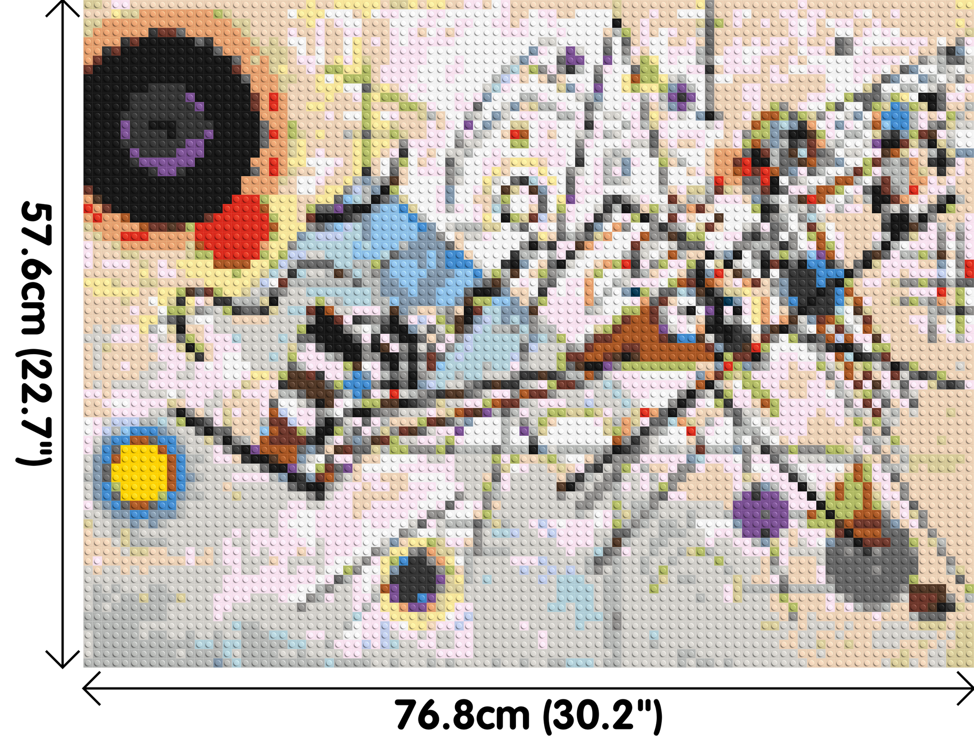 Composition VIII by Wassily Kandinsky - Brick Art Mosaic Kit 4x3 dimensions