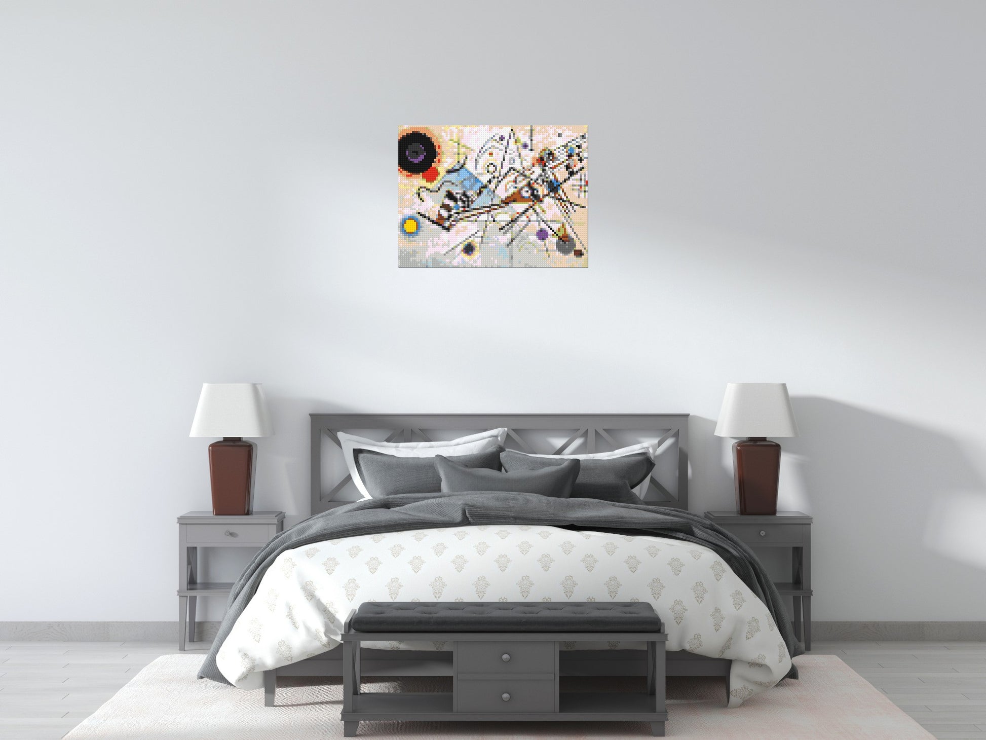 Composition VIII by Wassily Kandinsky - Brick Art Mosaic Kit 4x3 scene