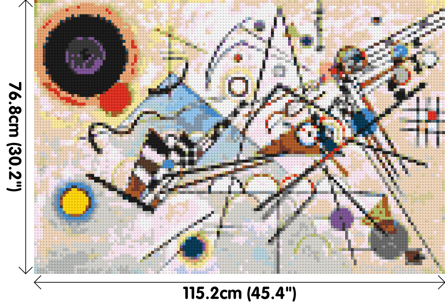 Composition VIII by Wassily Kandinsky - Brick Art Mosaic Kit 6x4 large