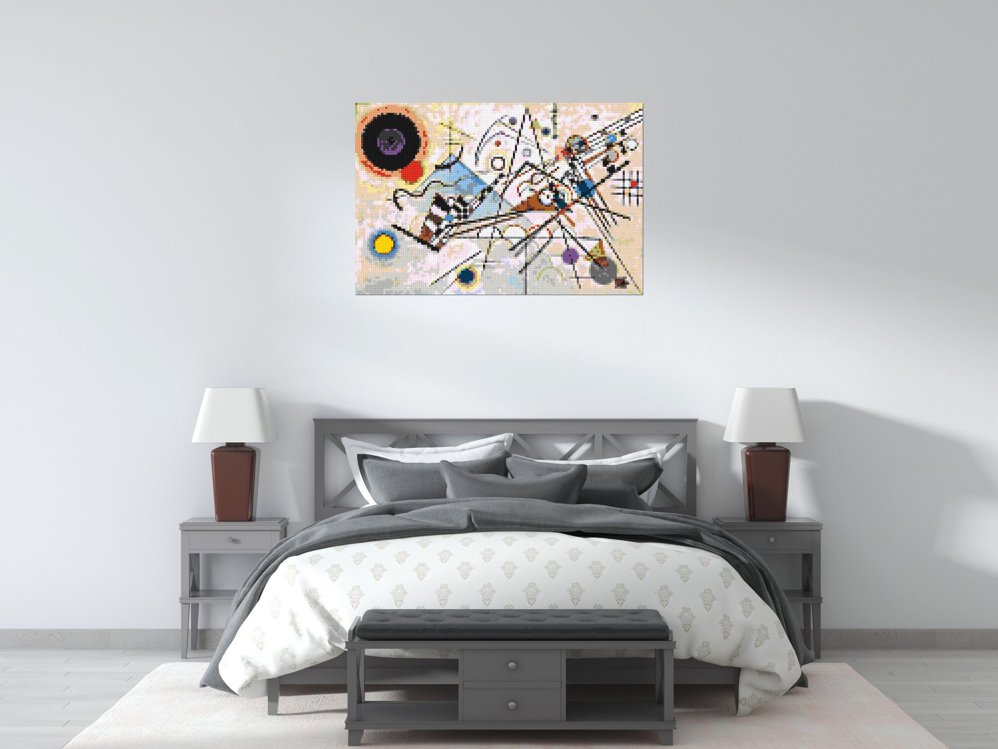 Composition VIII by Wassily Kandinsky - Brick Art Mosaic Kit 6x4 scene