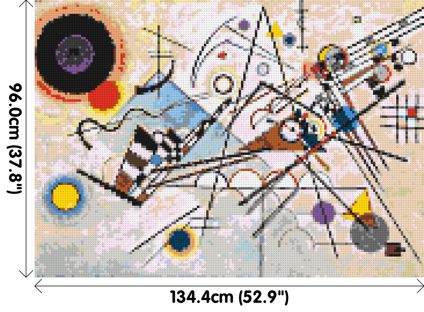 Composition VIII by Wassily Kandinsky - Brick Art Mosaic Kit 7x5 large