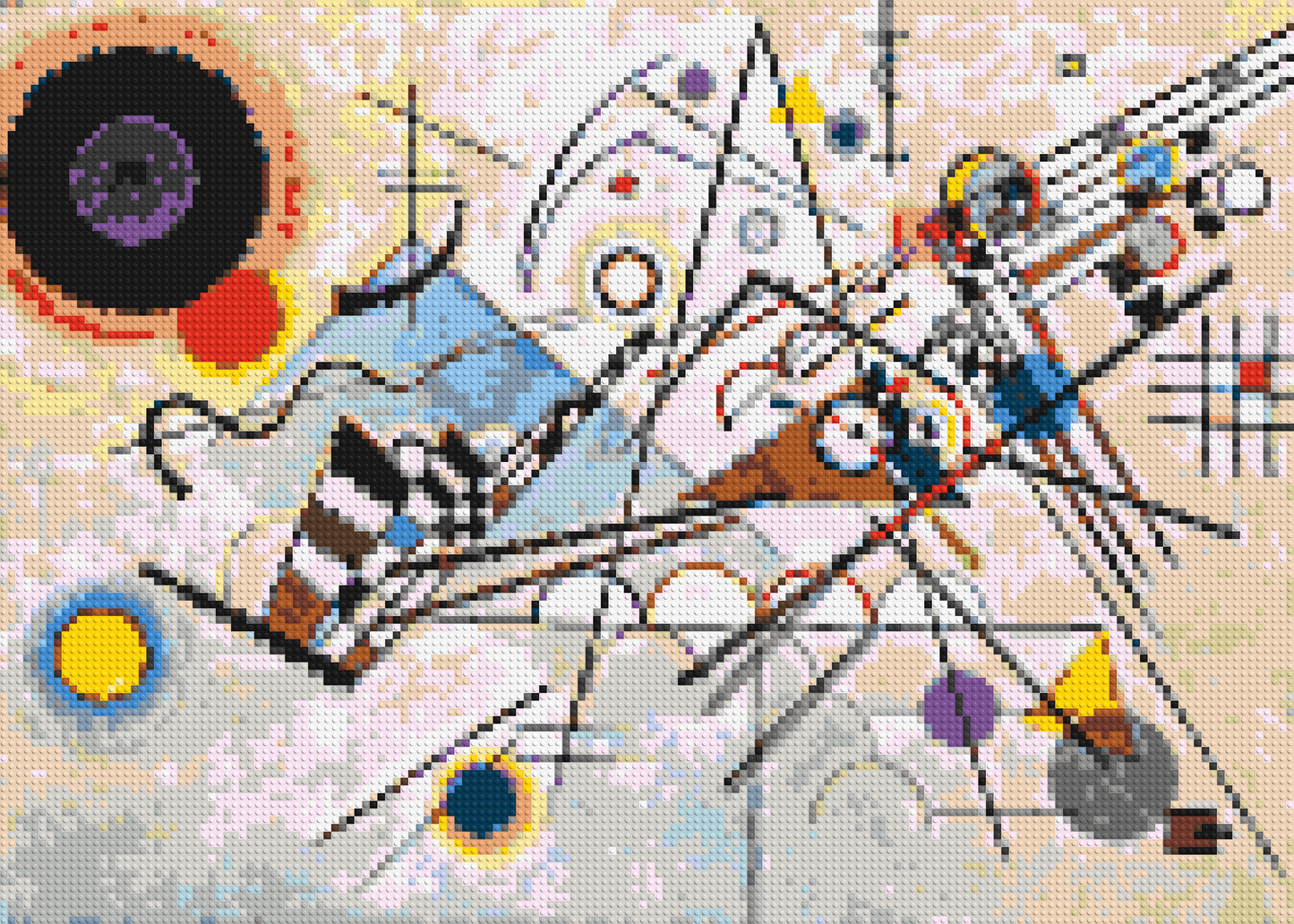 Composition VIII by Wassily Kandinsky - Brick Art Mosaic Kit 7x5 large