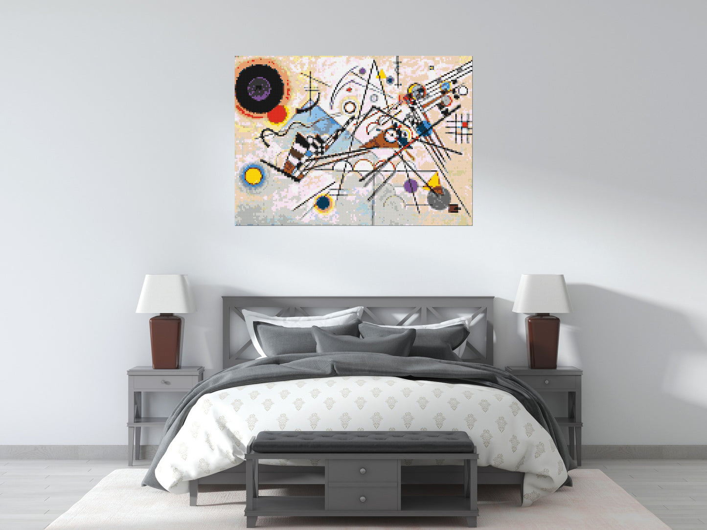Composition VIII by Wassily Kandinsky - Brick Art Mosaic Kit 7x5 large