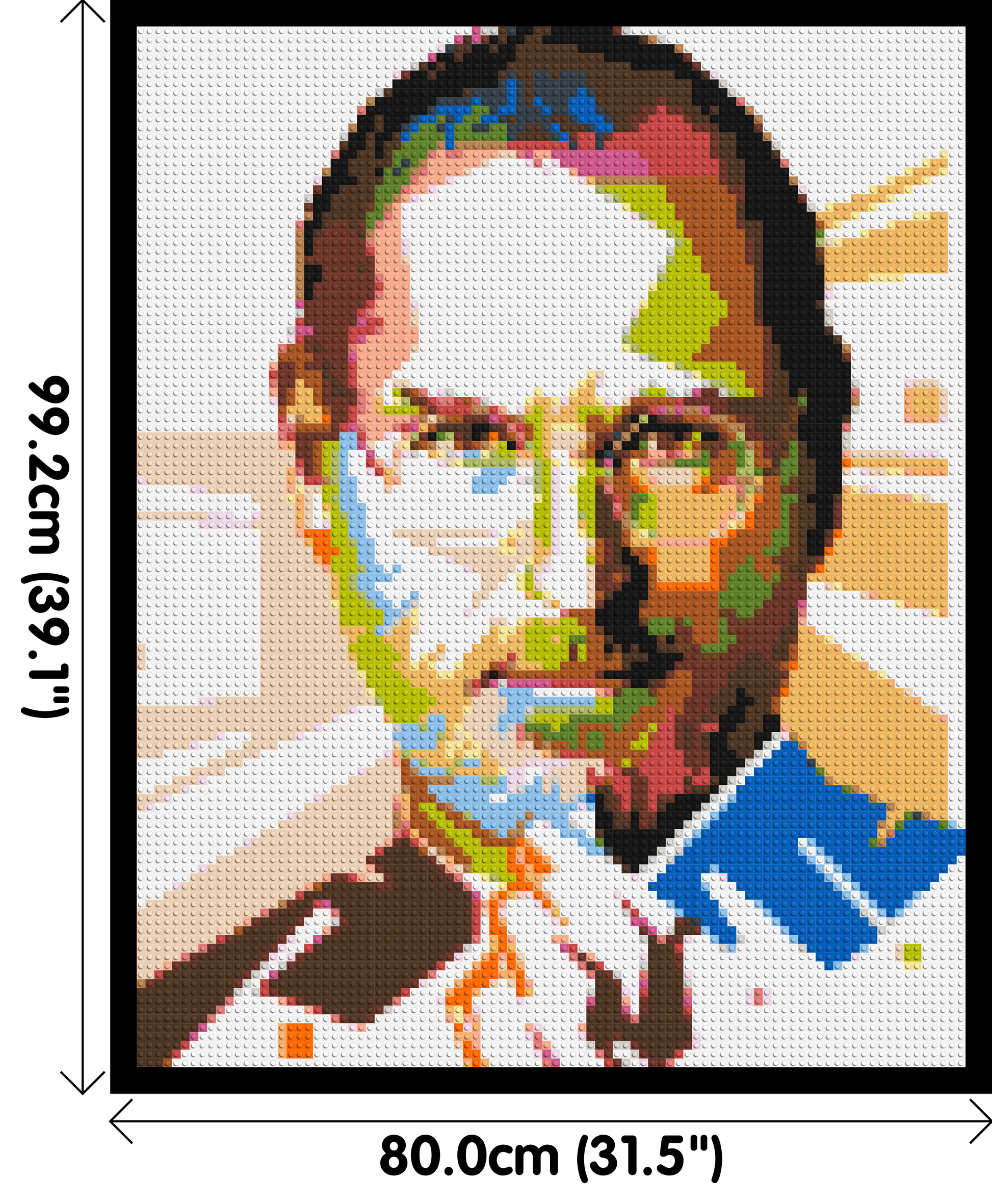 Steve Jobs - Brick Art Mosaic Kit 4x5 dimensions with frame