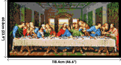 The Last Supper by Leonardo Da Vinci - Brick Art Mosaic Kit 6x3 large