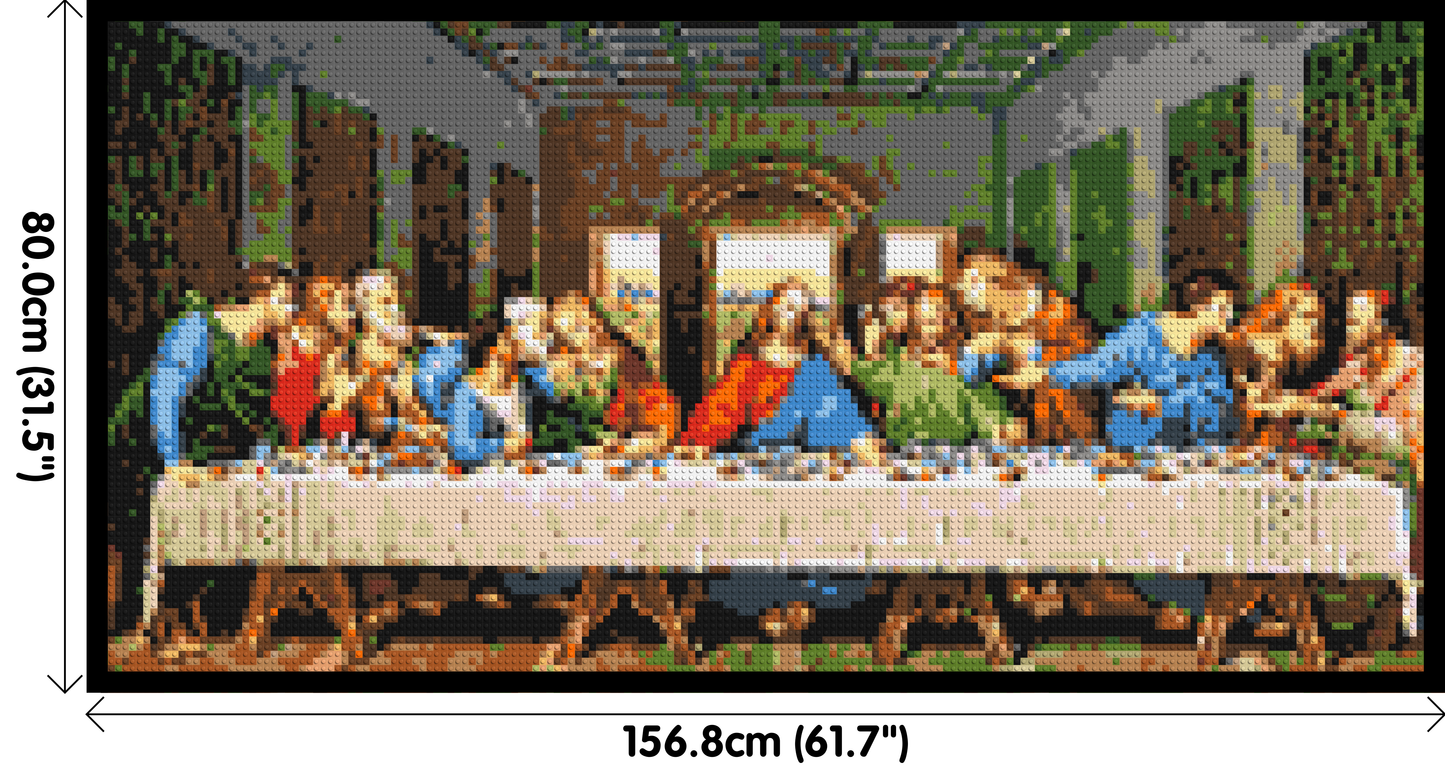 The Last Supper by Leonardo Da Vinci - Brick Art Mosaic Kit 8x4 large