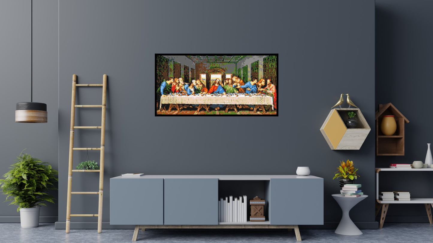 The Last Supper by Leonardo Da Vinci - Brick Art Mosaic Kit 8x4 large