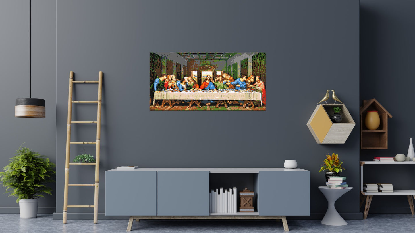 The Last Supper by Leonardo Da Vinci - Brick Art Mosaic Kit 8x4 large