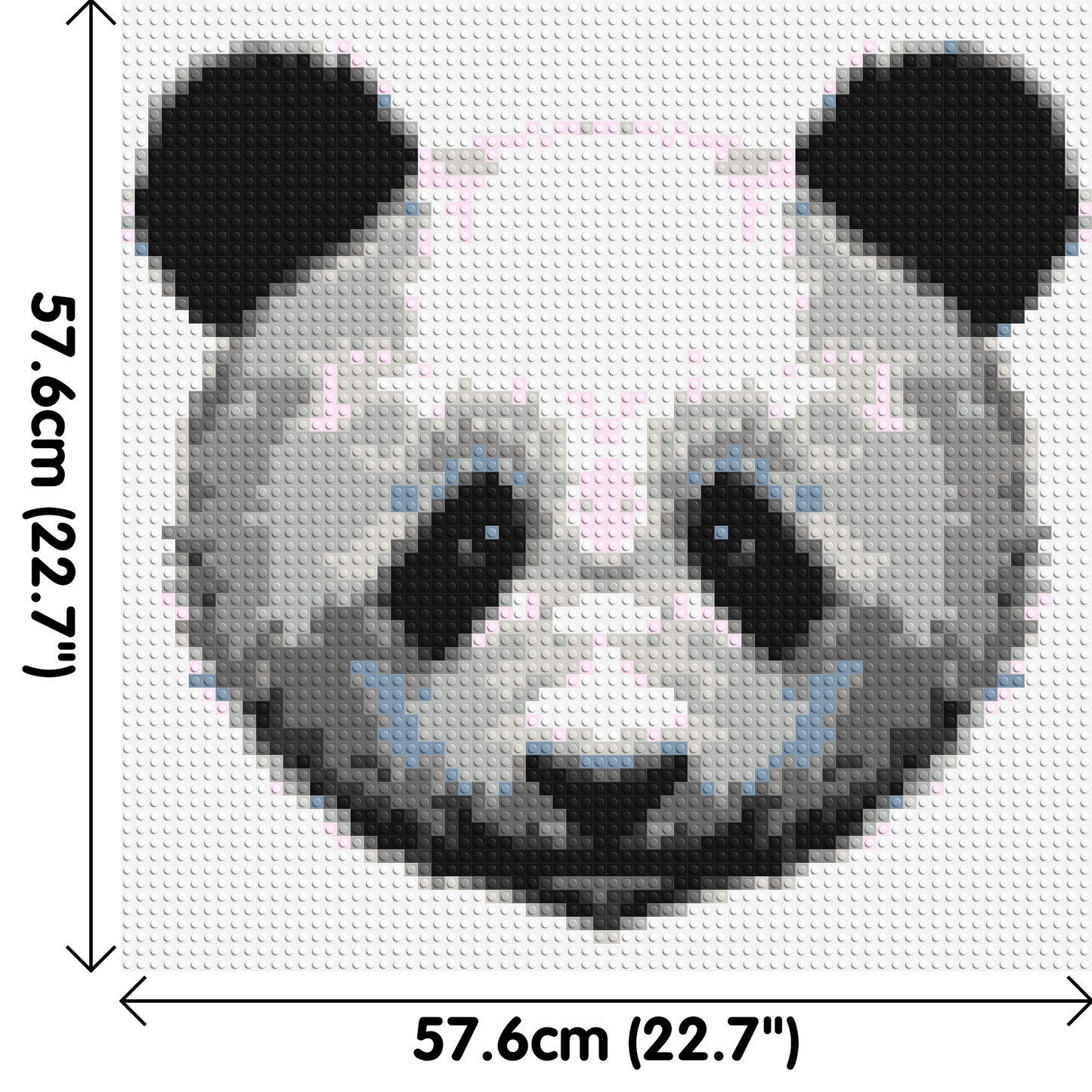 Panda - Brick Art Mosaic Kit 3x3 large