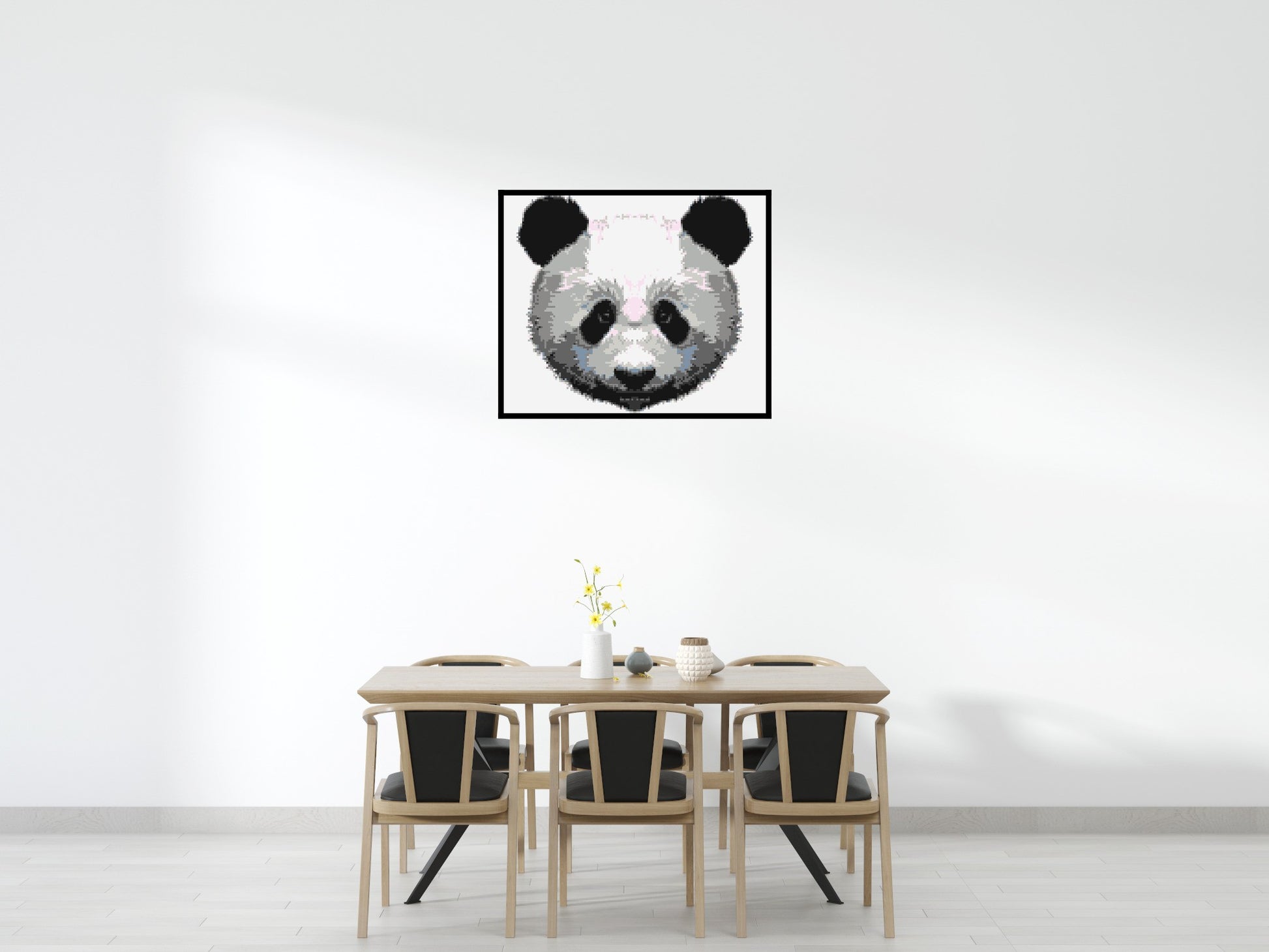 Panda - Brick Art Mosaic Kit 6x5 scene with frame