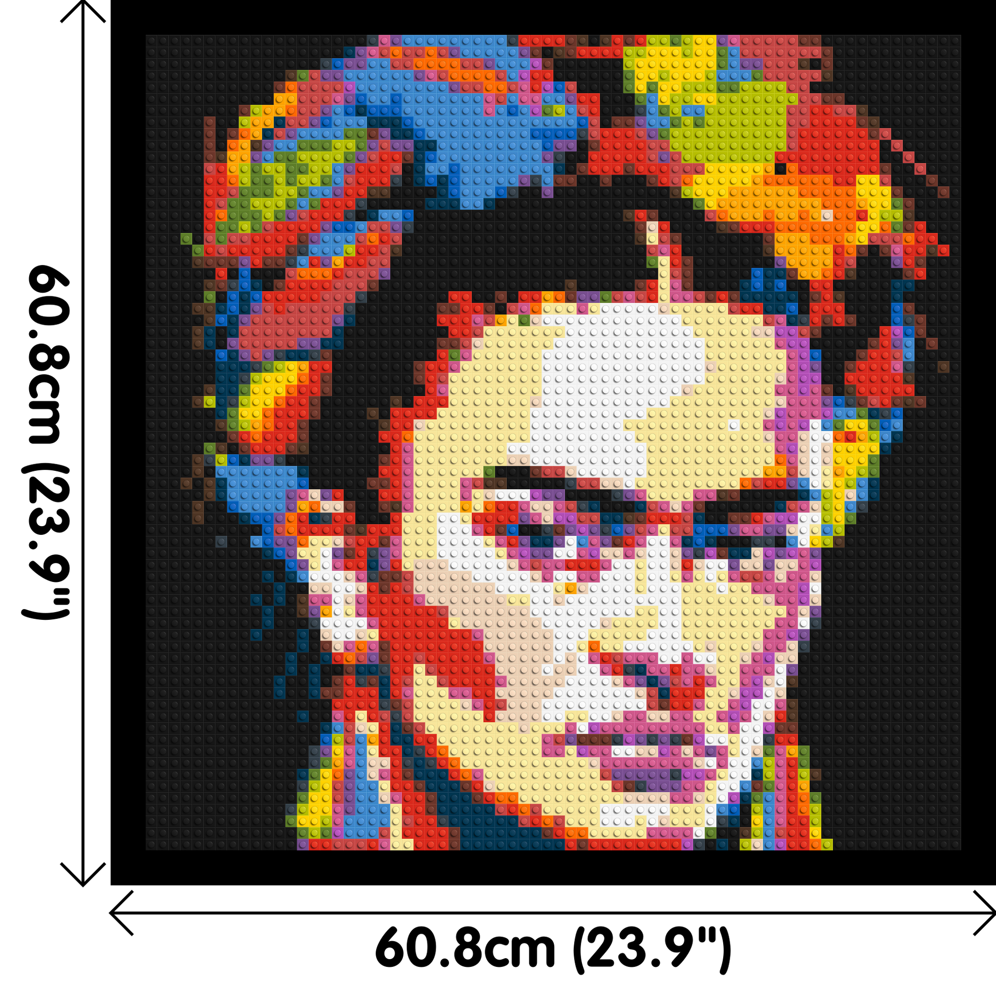 Frida Kahlo - Brick Art Mosaic Kit 3x3 dimensions with frame