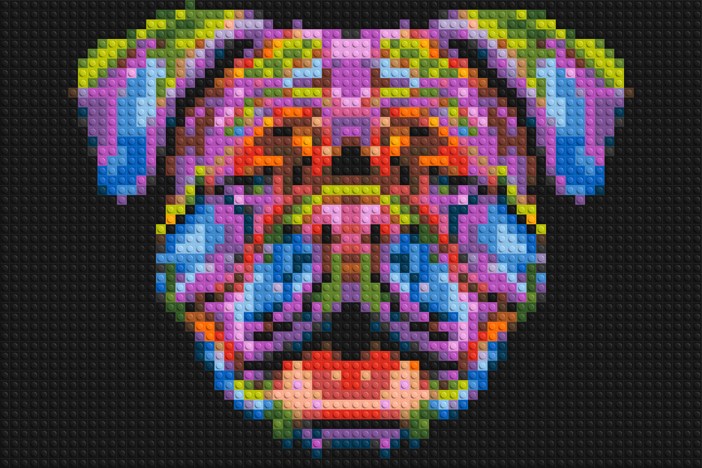British Bulldog Colourful Pop Art - Brick Art Mosaic Kit 3x2 large