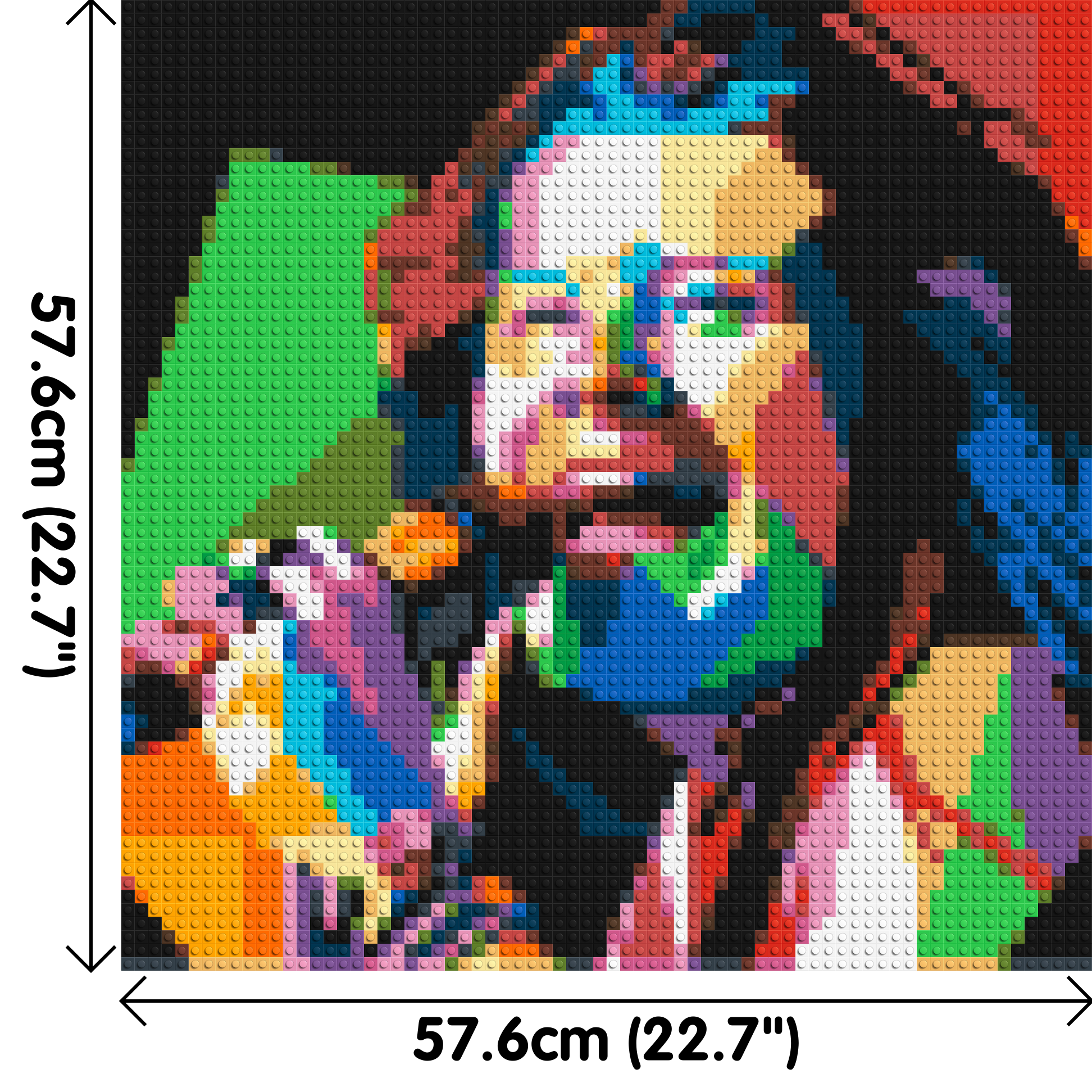 Janis Joplin - Brick Art Mosaic Kit 3x3 dimensions