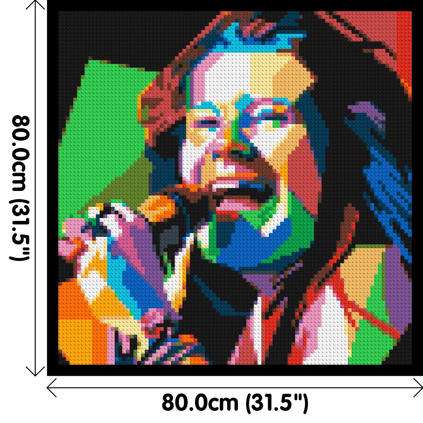 Janis Joplin - Brick Art Mosaic Kit 4x4 large