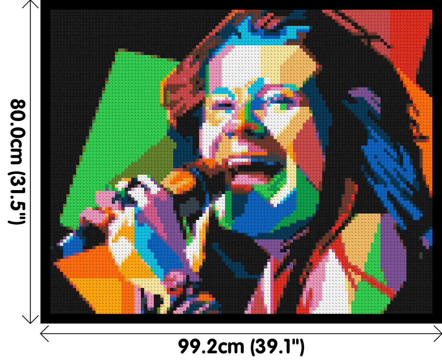 Janis Joplin - Brick Art Mosaic Kit 5x4 large