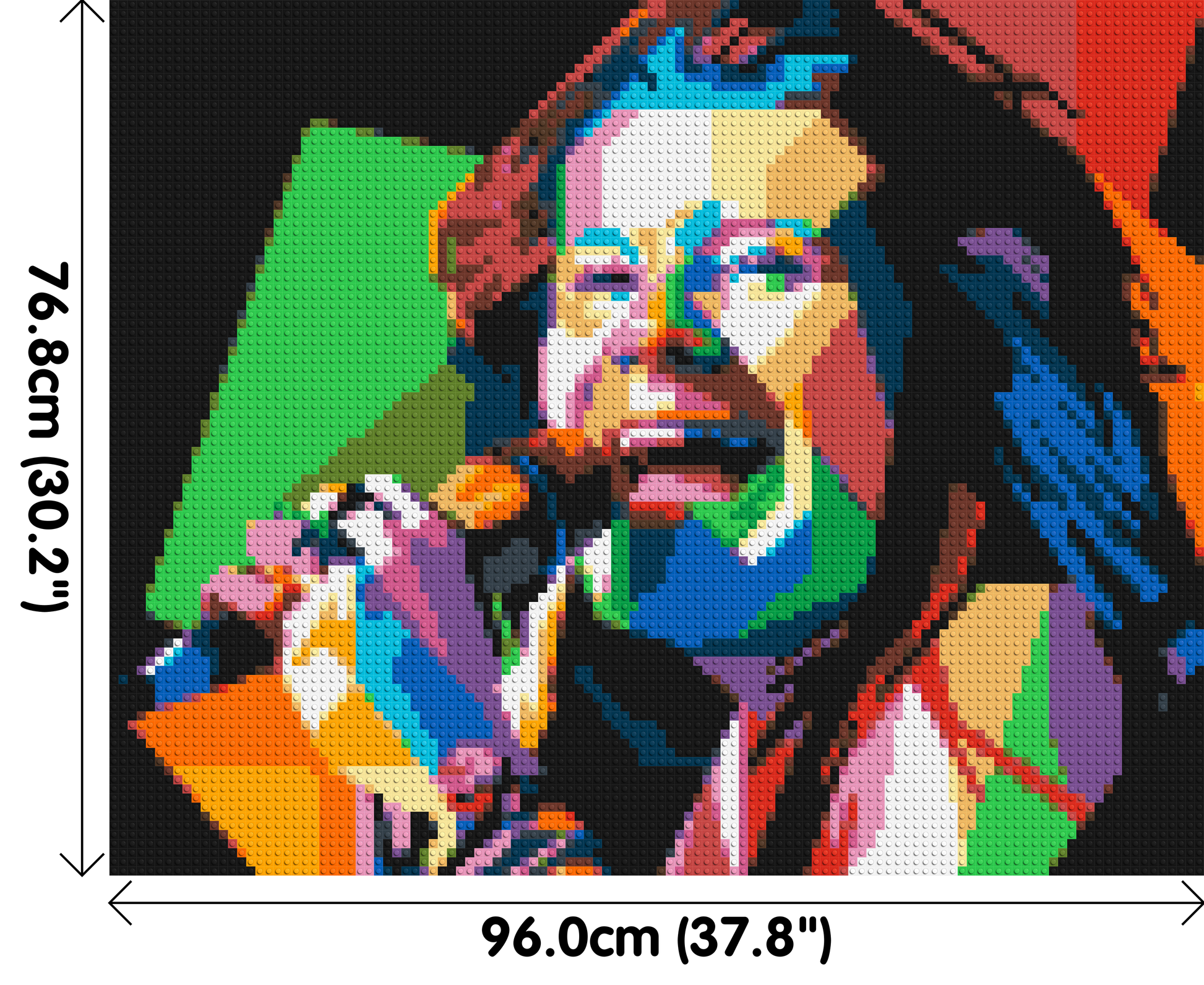 Janis Joplin - Brick Art Mosaic Kit 5x4 dimensions