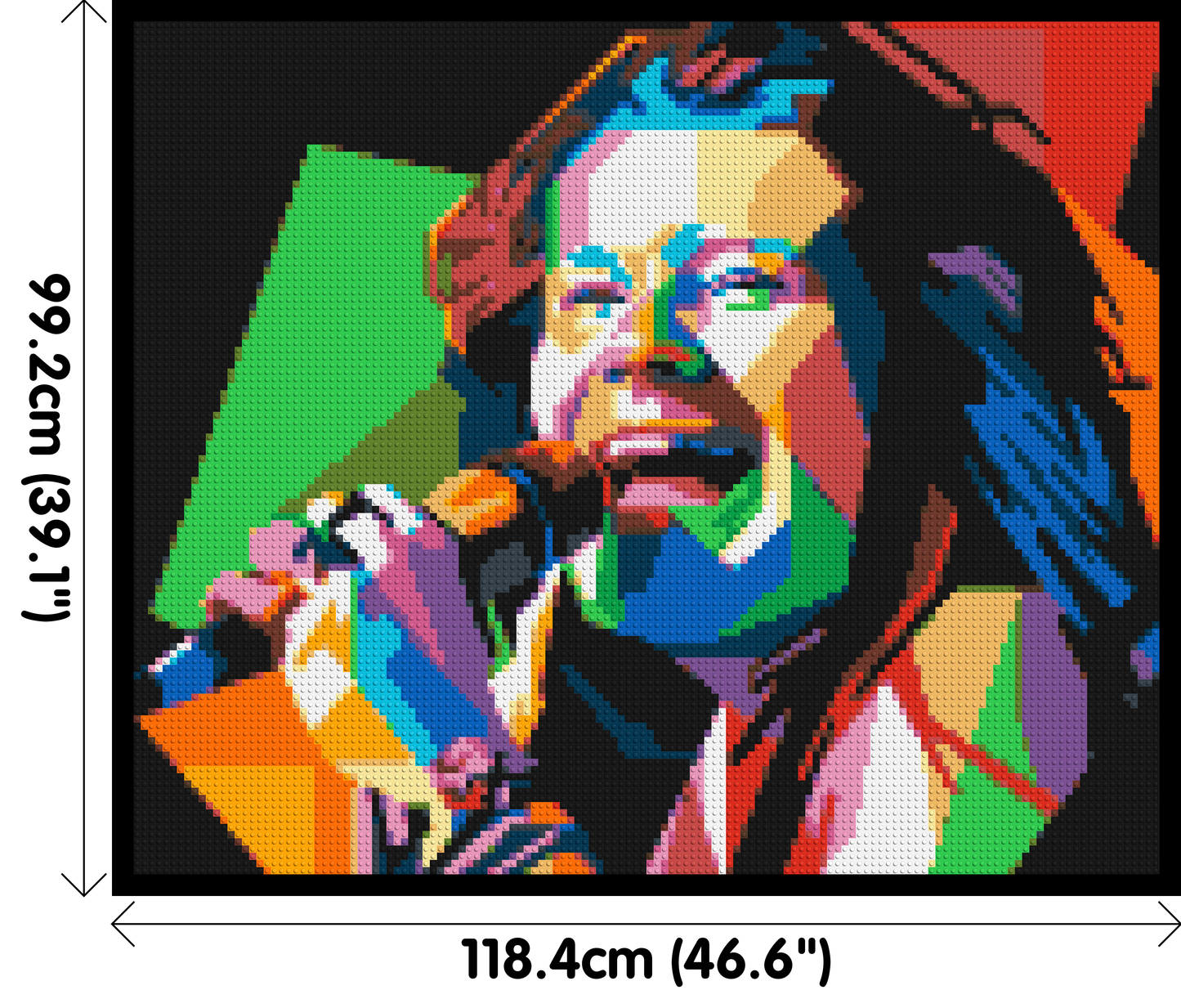 Janis Joplin - Brick Art Mosaic Kit 6x5 large