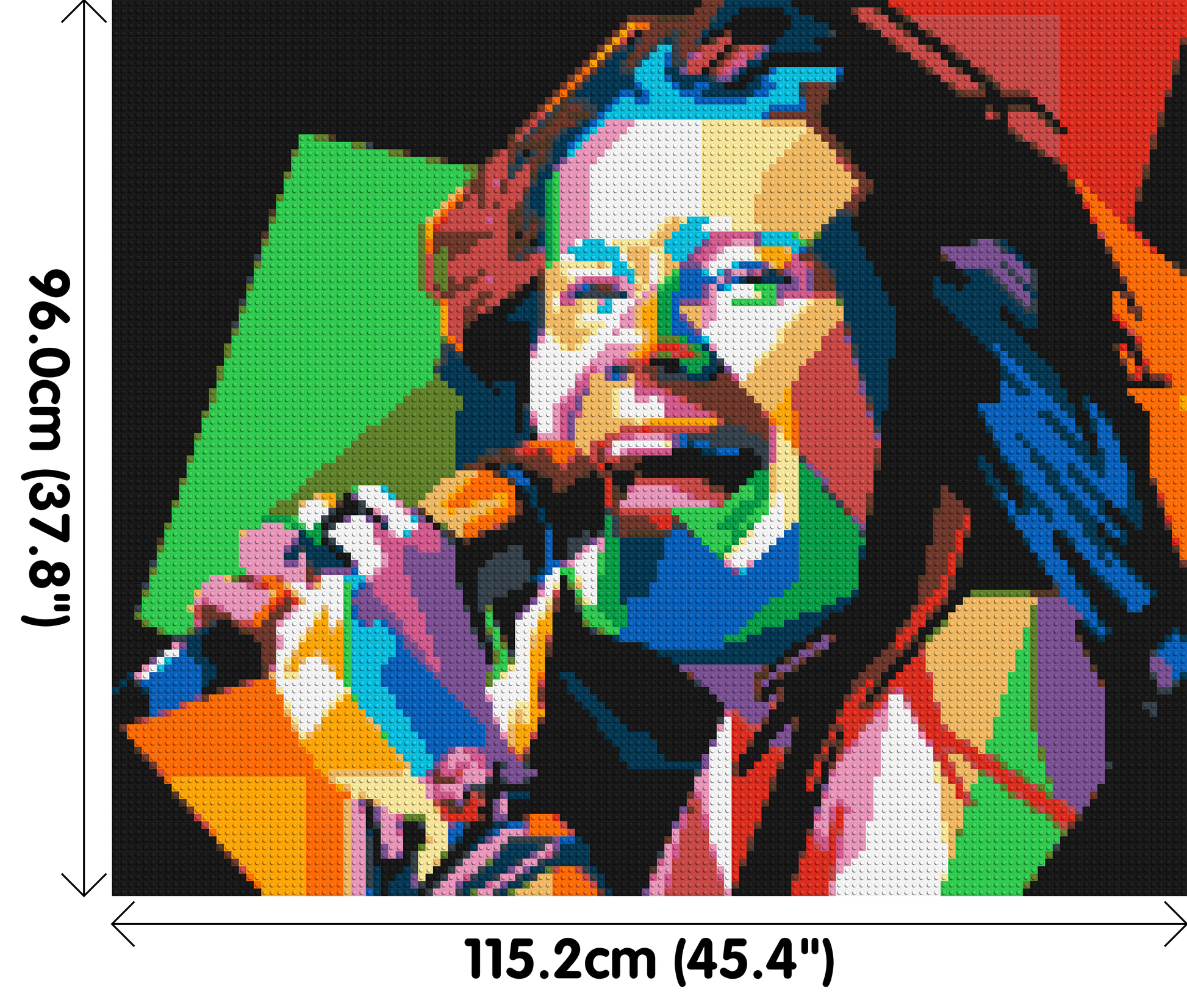 Janis Joplin - Brick Art Mosaic Kit 6x5 dimensions