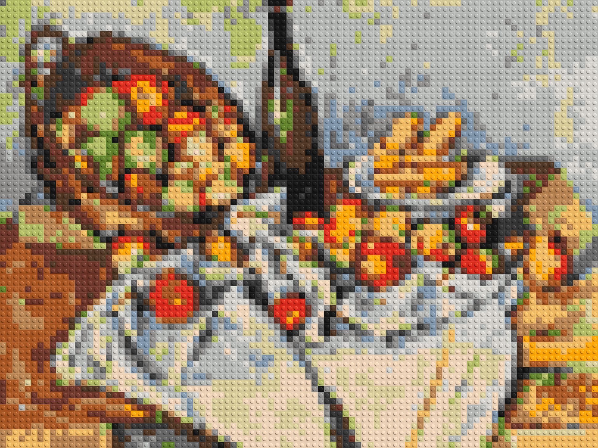 Basket of Apples by Paul Cézanne - Brick Art Mosaic Kit 4x3 large