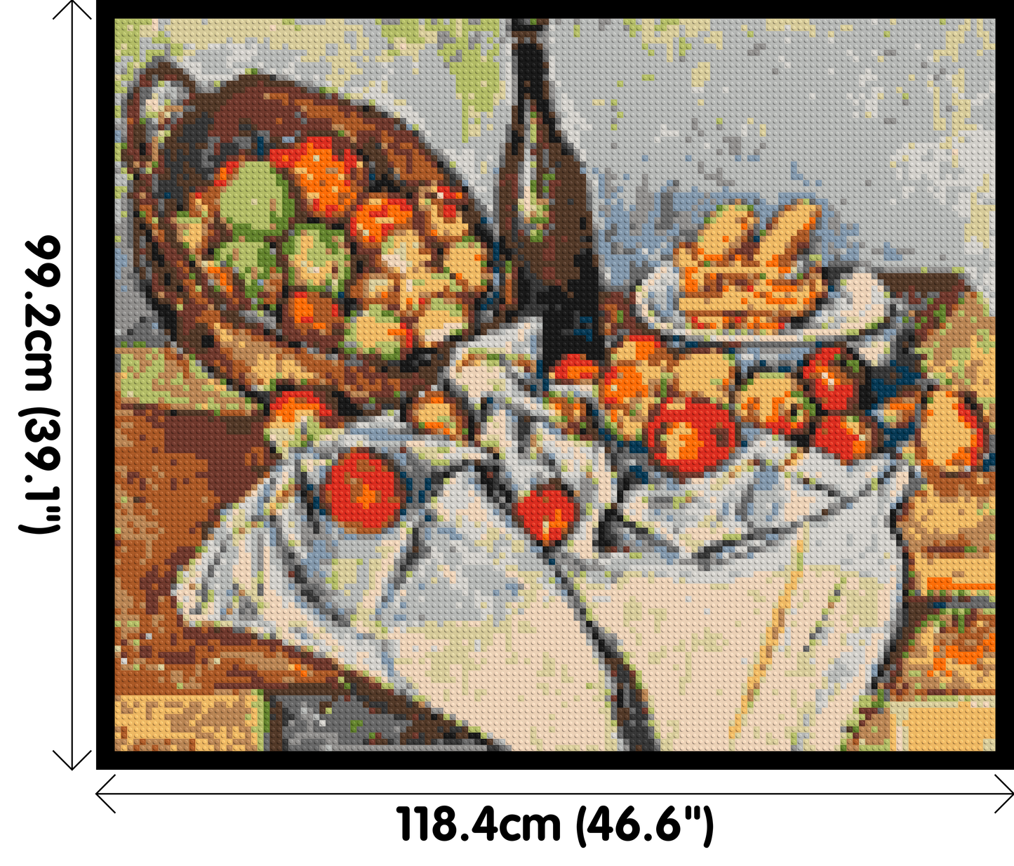 Basket of Apples by Paul Cézanne - Brick Art Mosaic Kit 6x5 large
