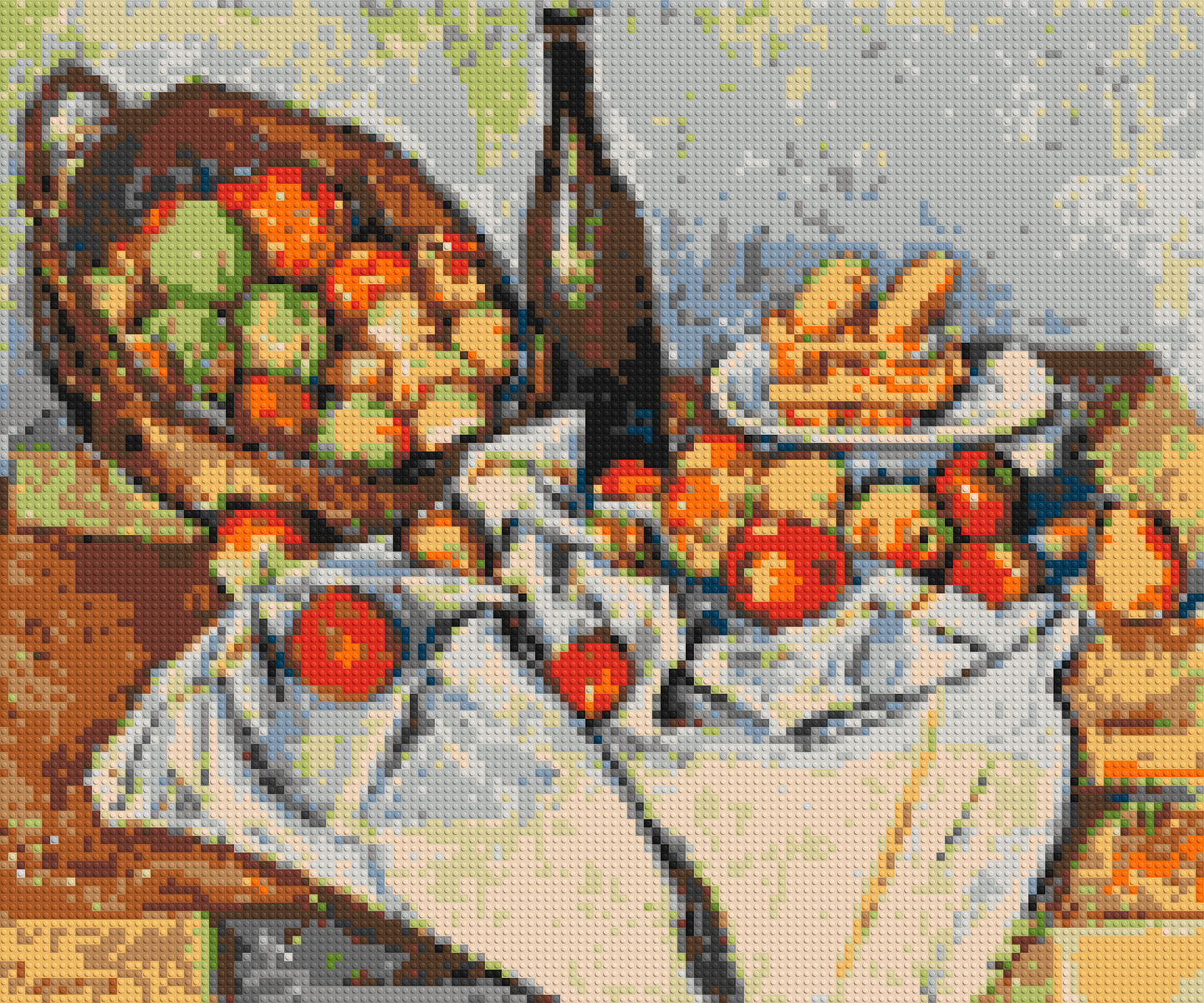 Basket of Apples by Paul Cézanne - Brick Art Mosaic Kit 6x5 large