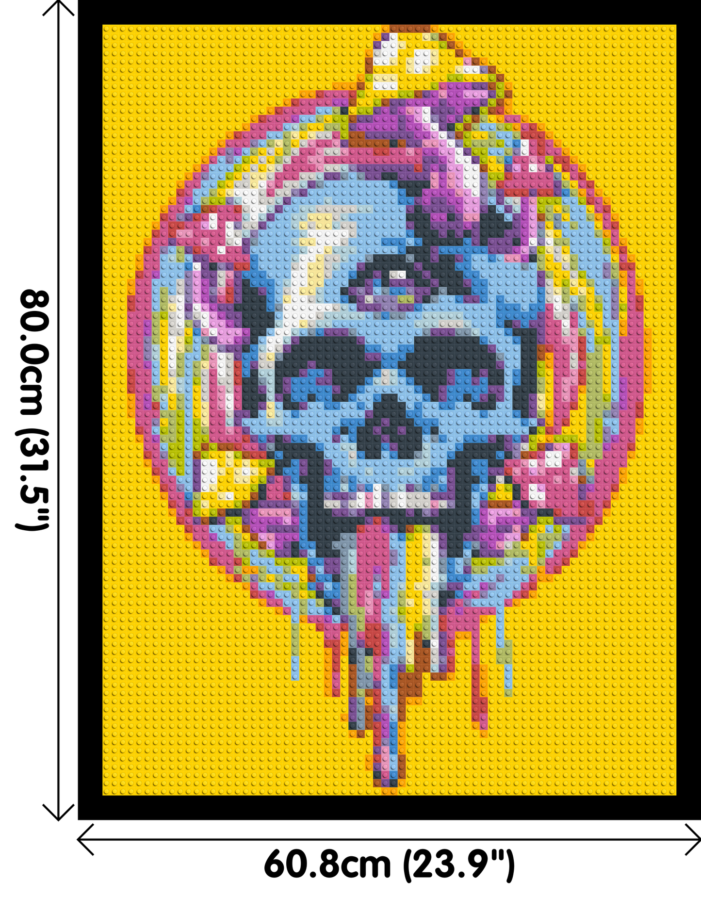 Colourful Magic Skull - Brick Art Mosaic Kit 3x4 large