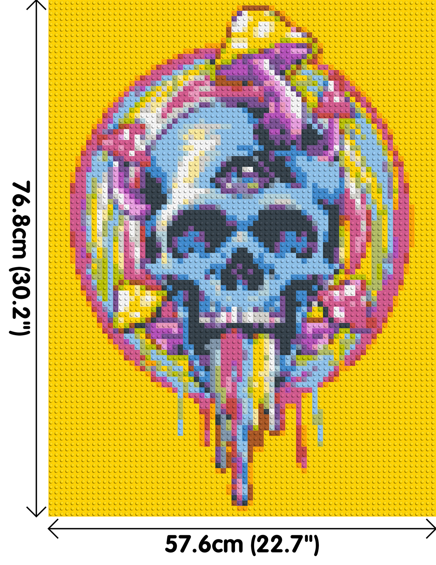 Colourful Magic Skull - Brick Art Mosaic Kit 3x4 large