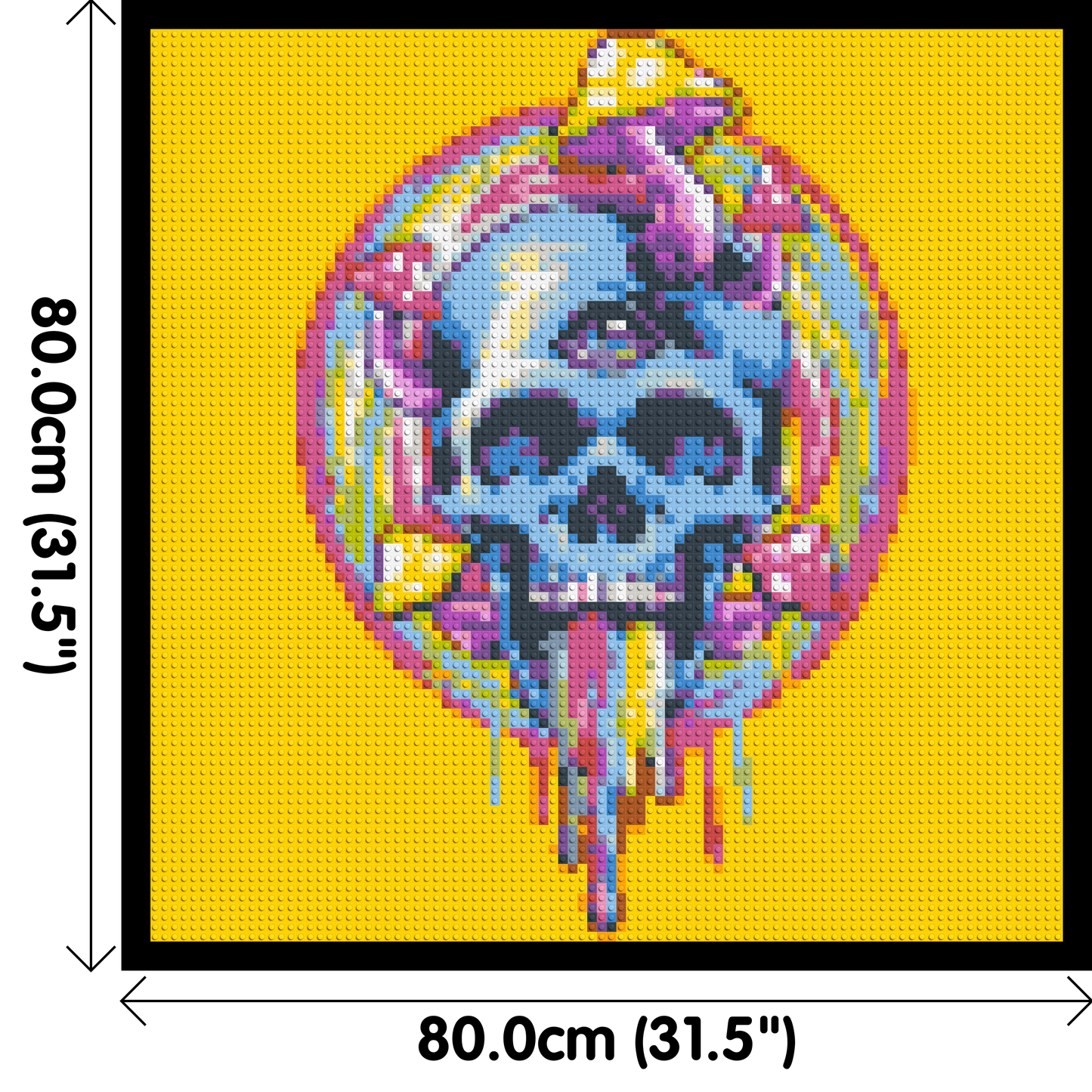 Colourful Magic Skull - Brick Art Mosaic Kit 4x4 large