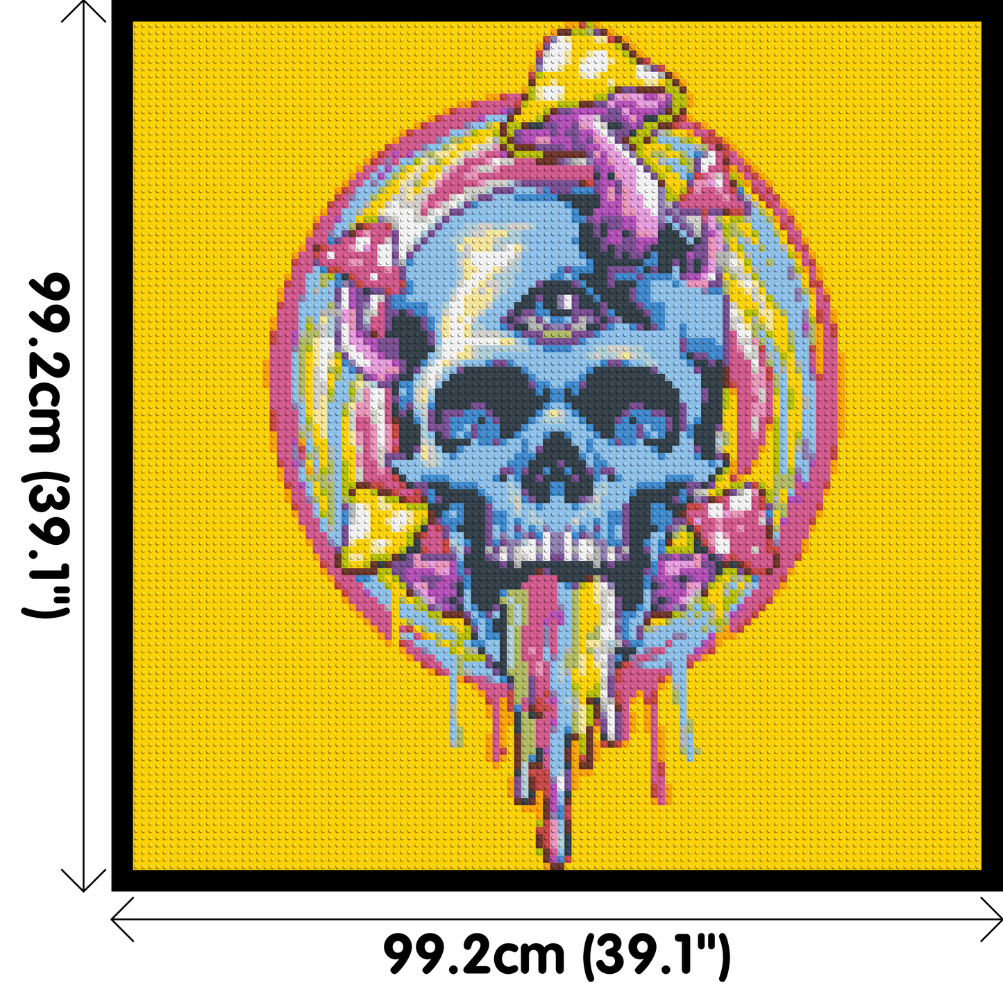 Colourful Magic Skull - Brick Art Mosaic Kit 5x5 large