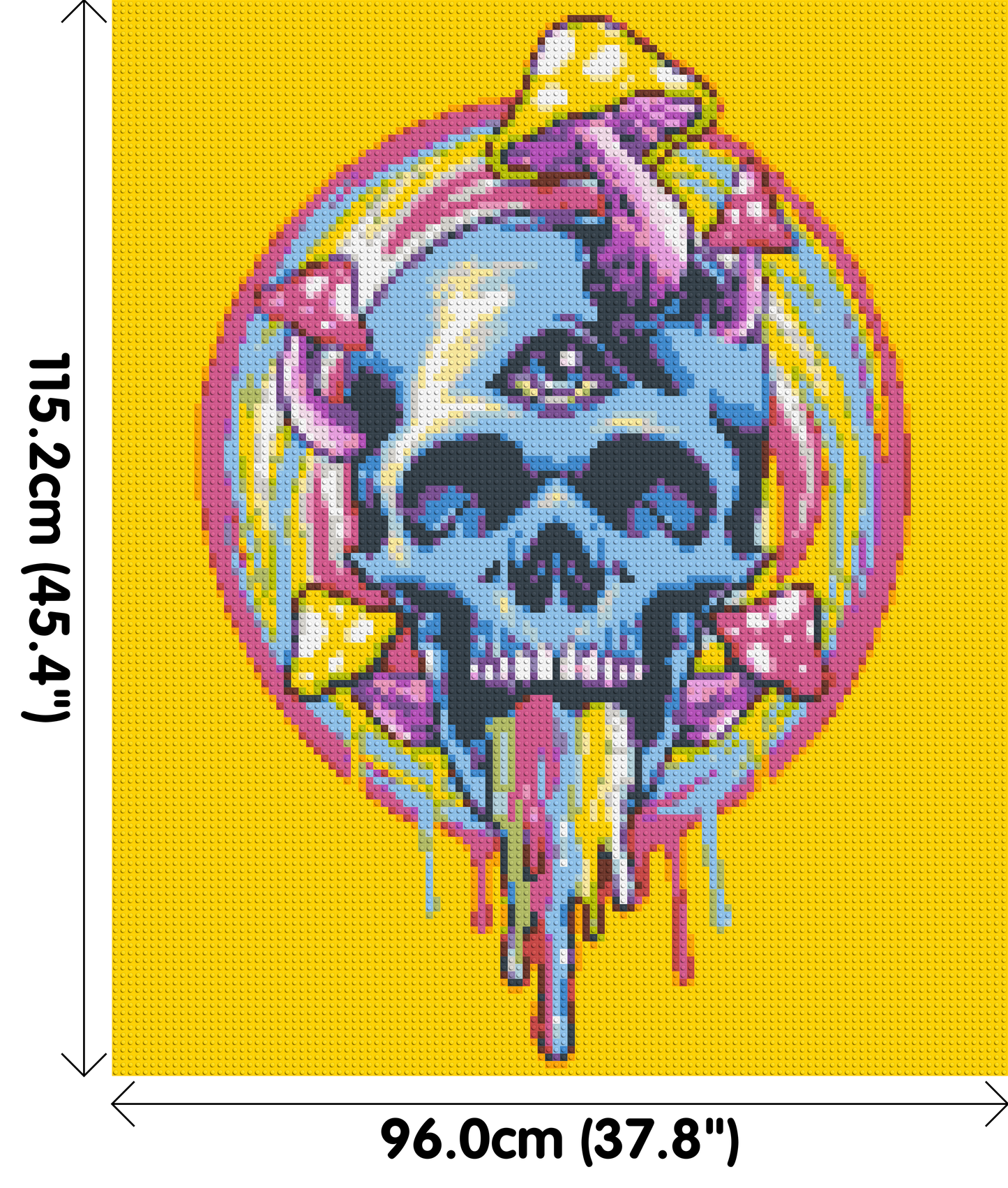 Colourful Magic Skull - Brick Art Mosaic Kit 5x6 large