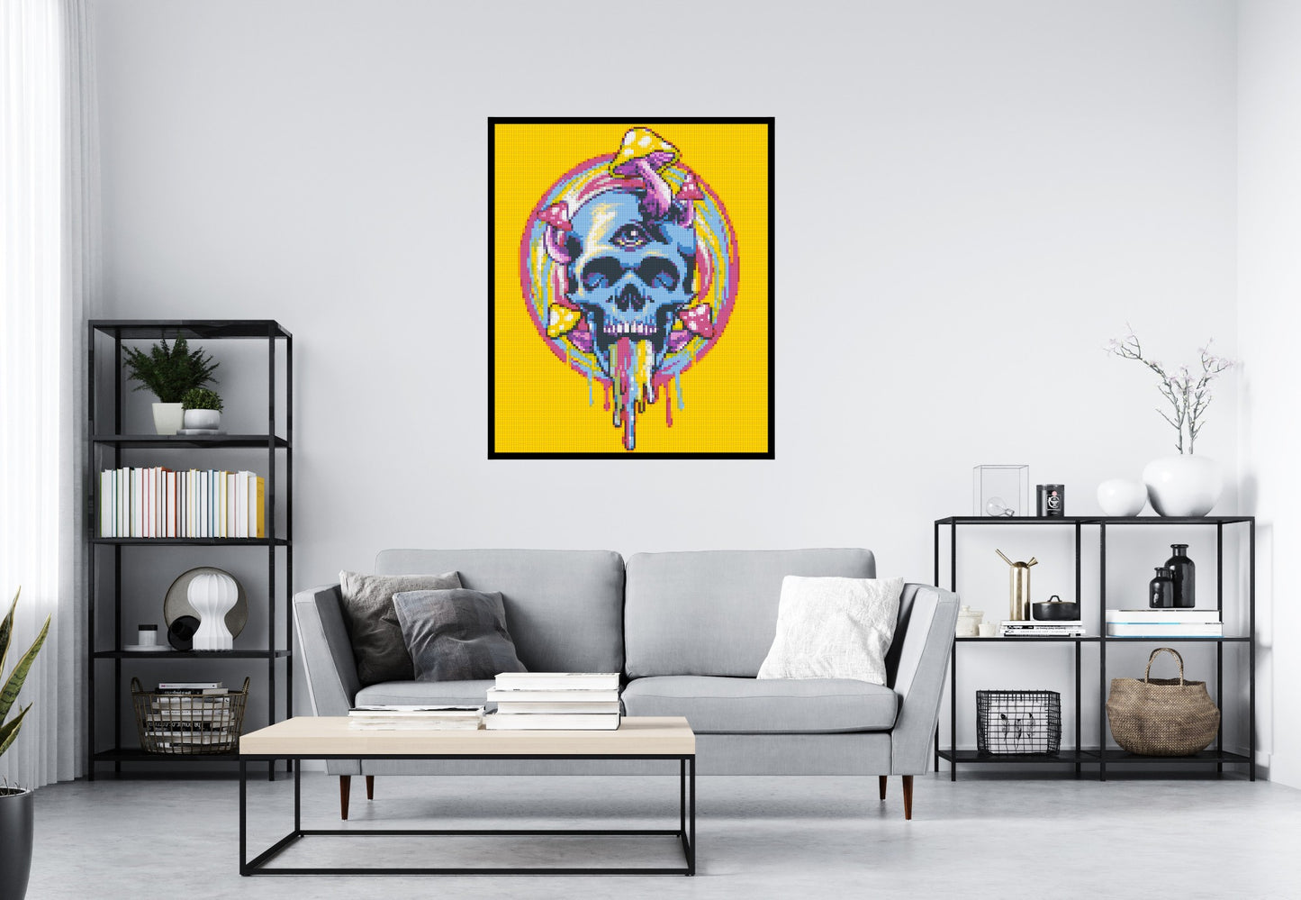 Colourful Magic Skull - Brick Art Mosaic Kit 5x6 large