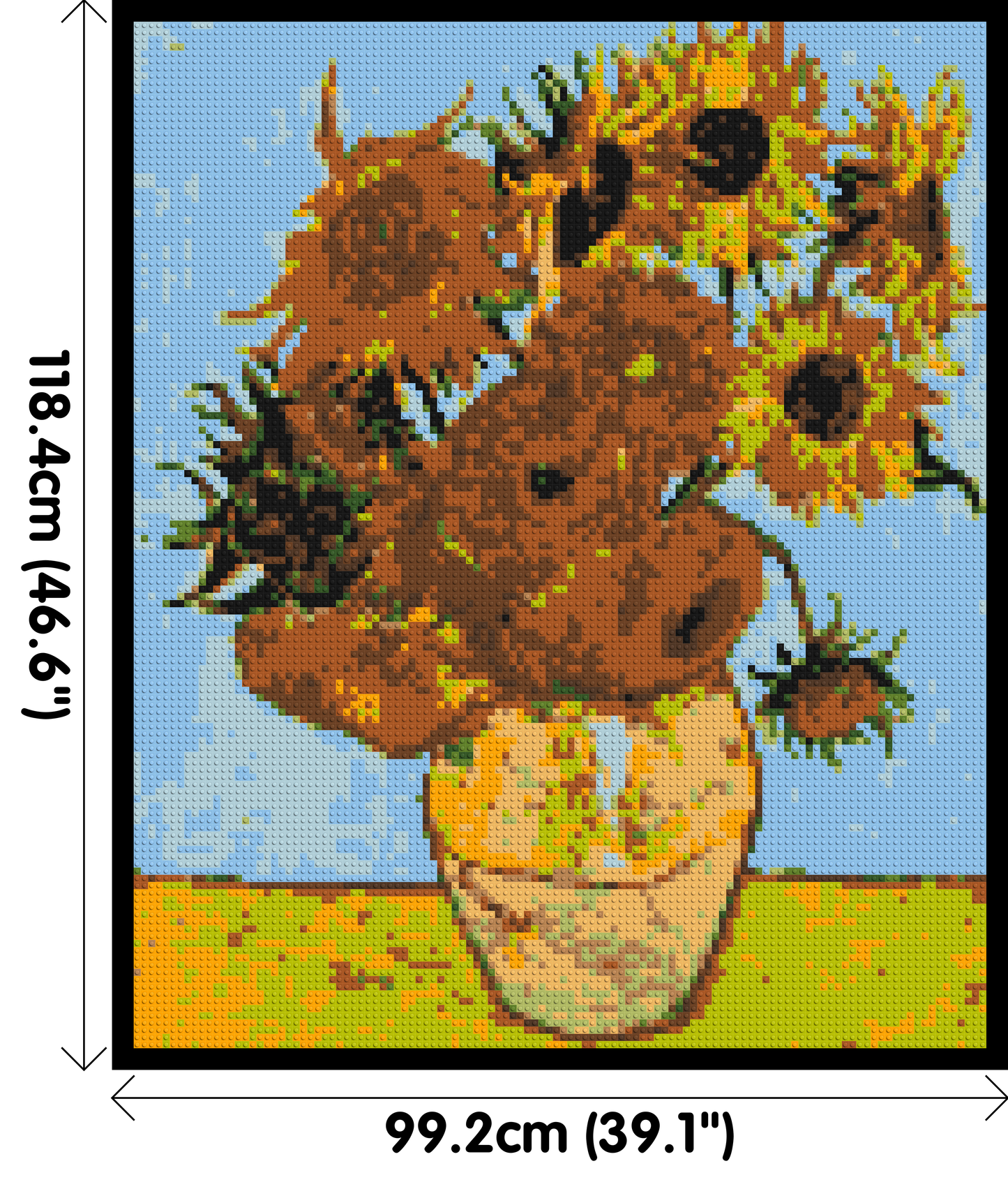 Sunflowers by Vincent Van Gogh - Brick Art Mosaic Kit 5x6 large