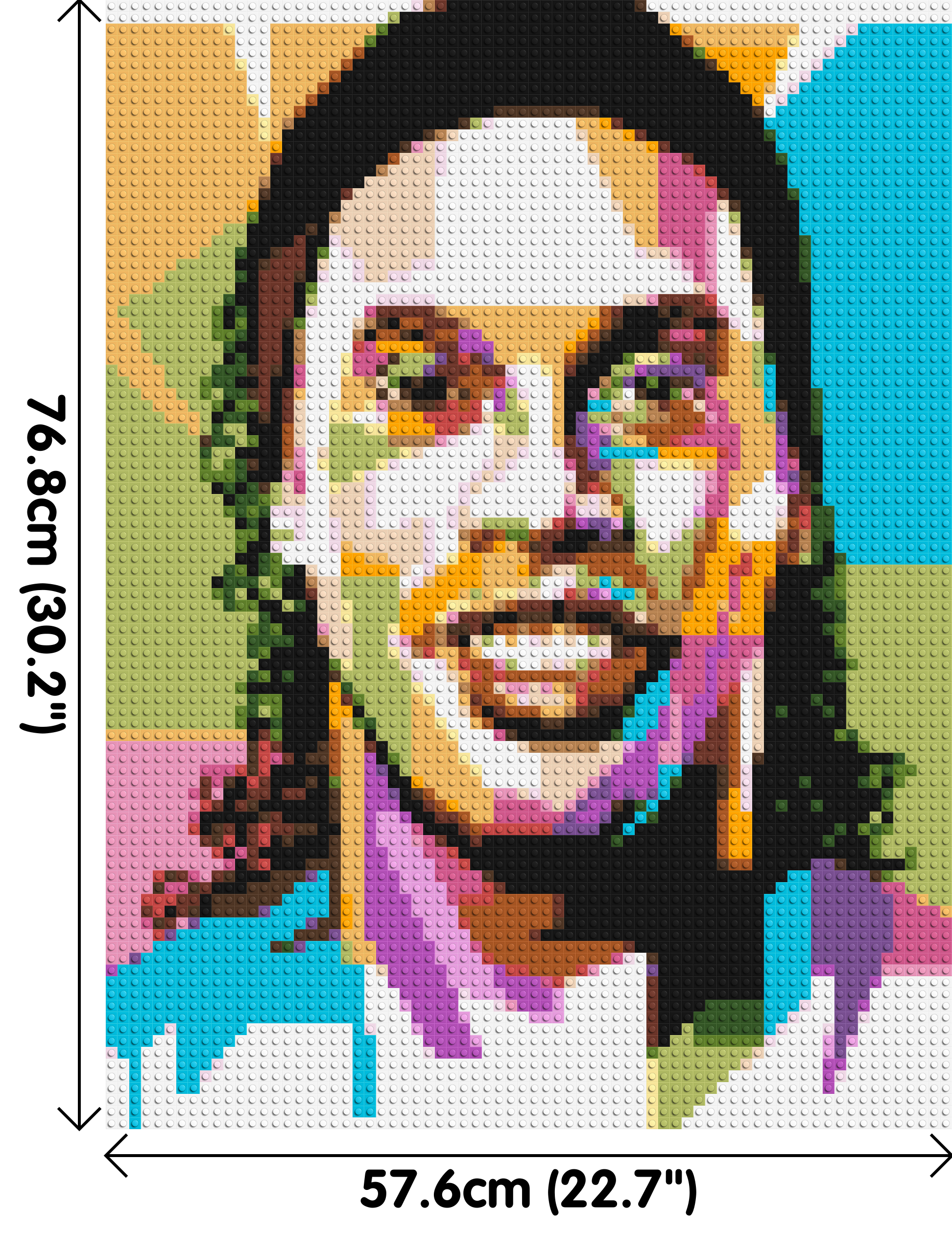 Ronaldinho Gaúcho - Brick Art Mosaic Kit 3x4 dimensions