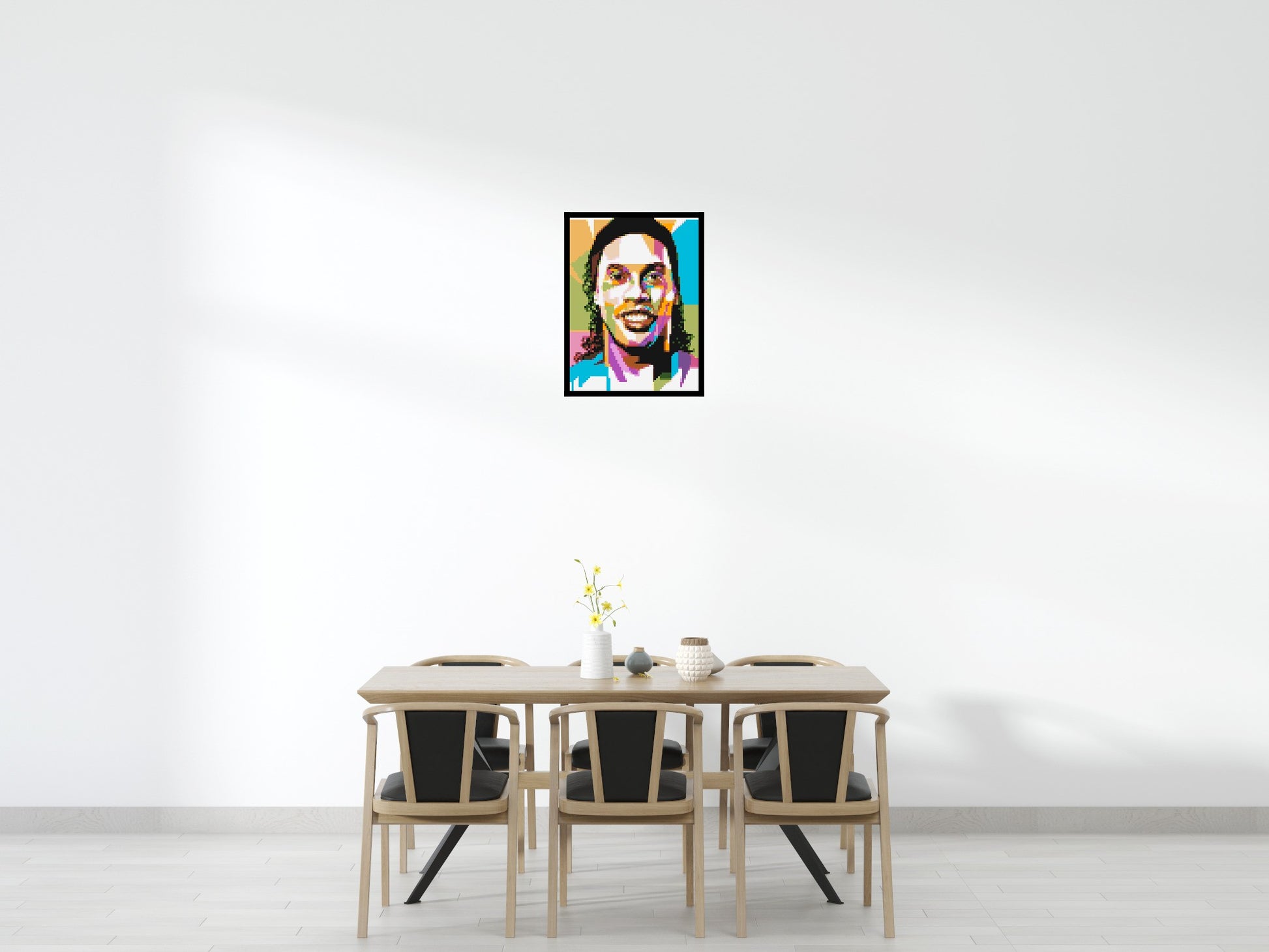 Ronaldinho Gaúcho - Brick Art Mosaic Kit 3x4 scene with frame