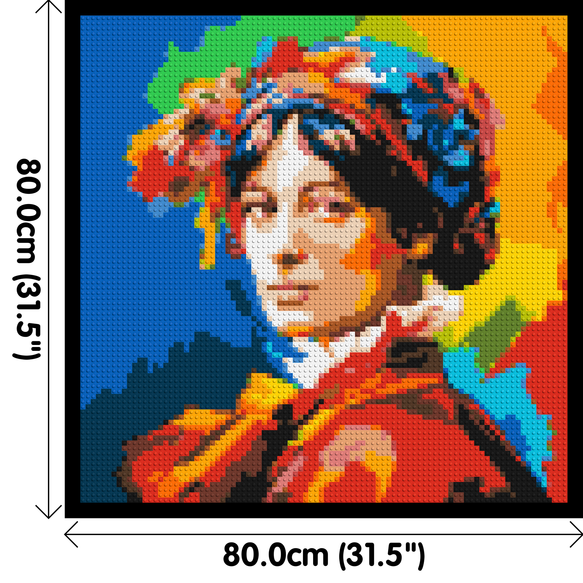 Jane Austen - Brick Art Mosaic Kit 4x4 dimensions with frame