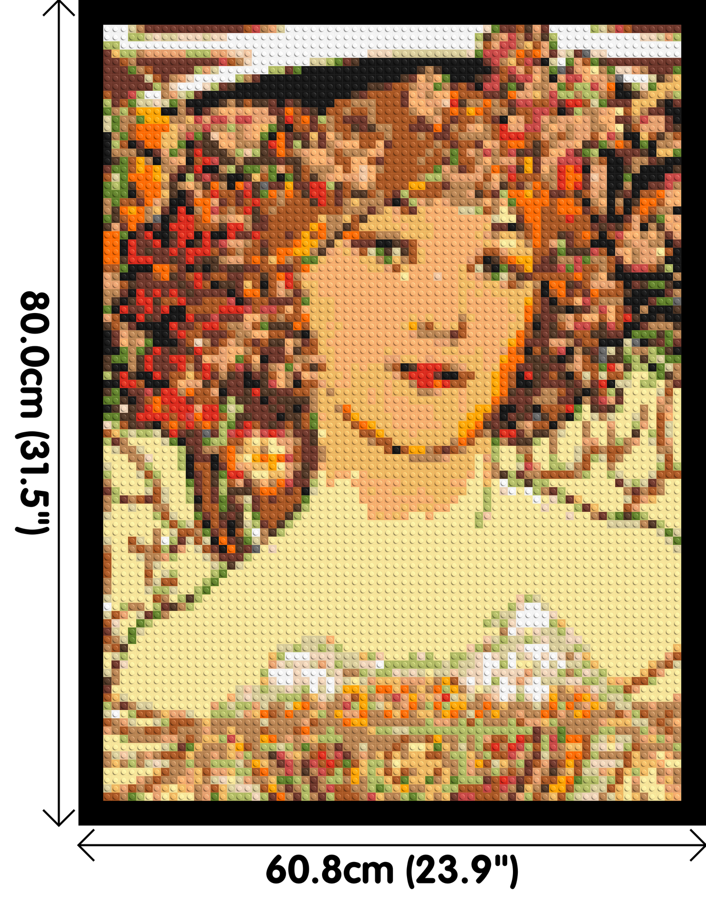 Detail of Reverie by Alphonse Mucha - Brick Art Mosaic Kit 3x4 large
