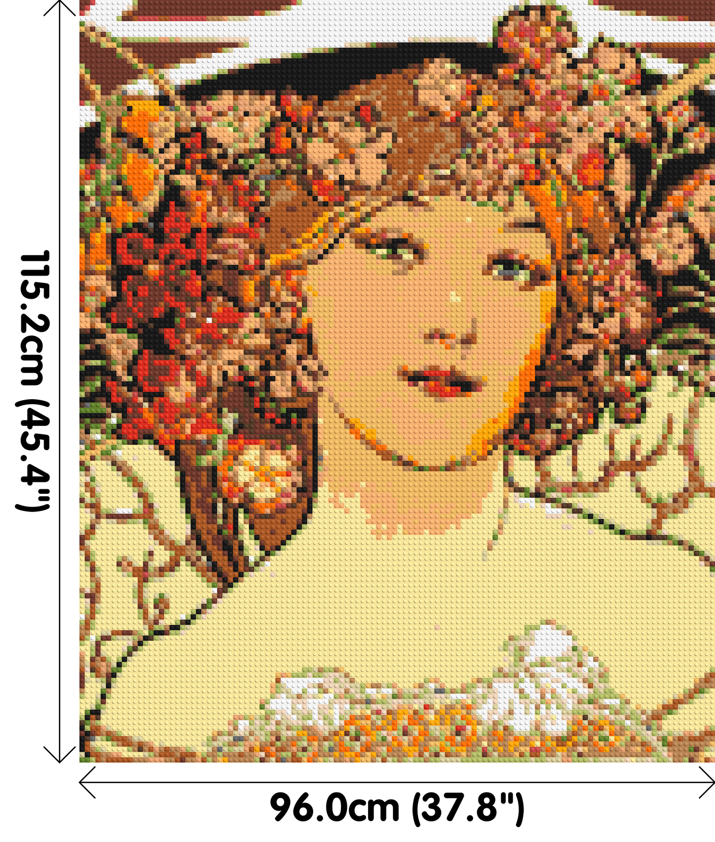 Detail of Reverie by Alphonse Mucha - Brick Art Mosaic Kit 5x6 large