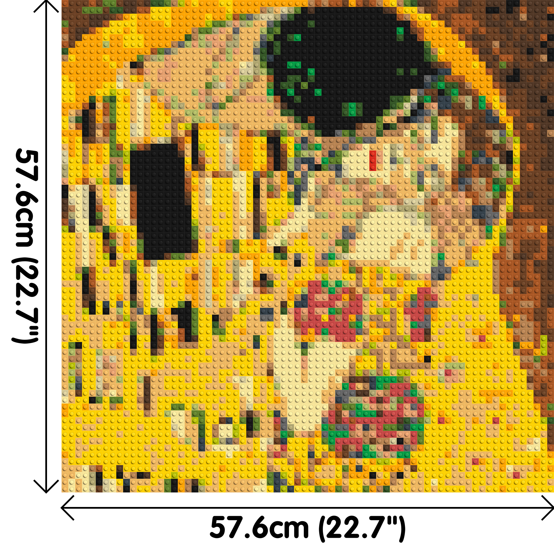 The Kiss by Gustav Klimt - Brick Art Mosaic Kit 3x3 dimensions