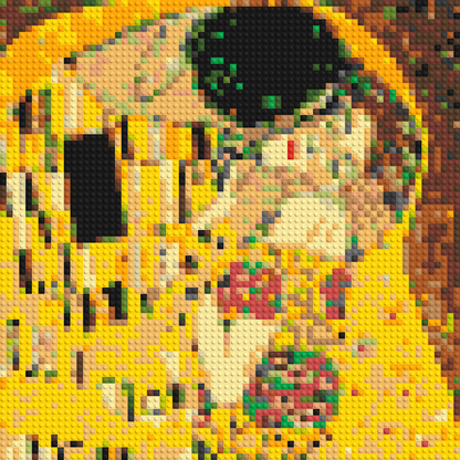 The Kiss by Gustav Klimt - Brick Art Mosaic Kit 3x3 large