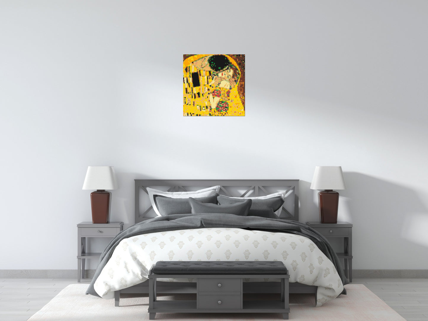 The Kiss by Gustav Klimt - Brick Art Mosaic Kit 3x3 large