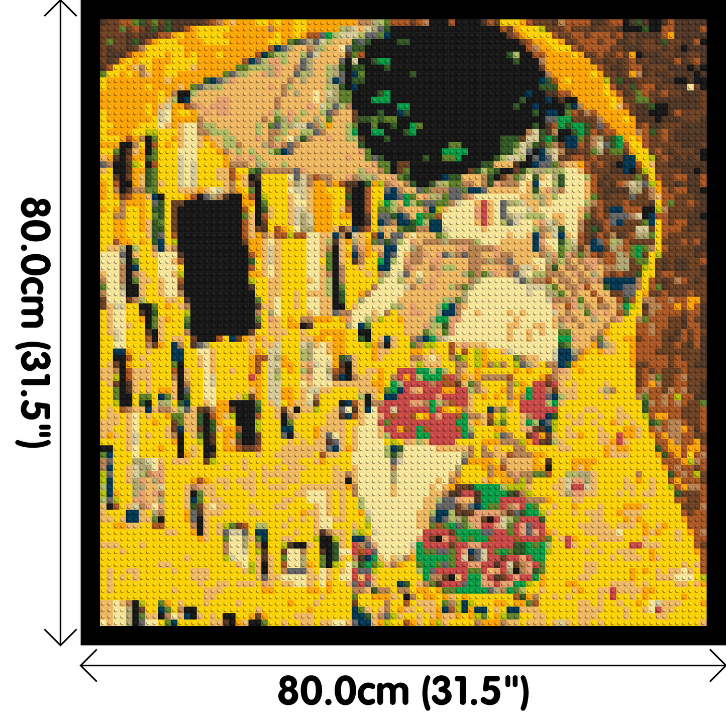 The Kiss by Gustav Klimt - Brick Art Mosaic Kit 4x4 large