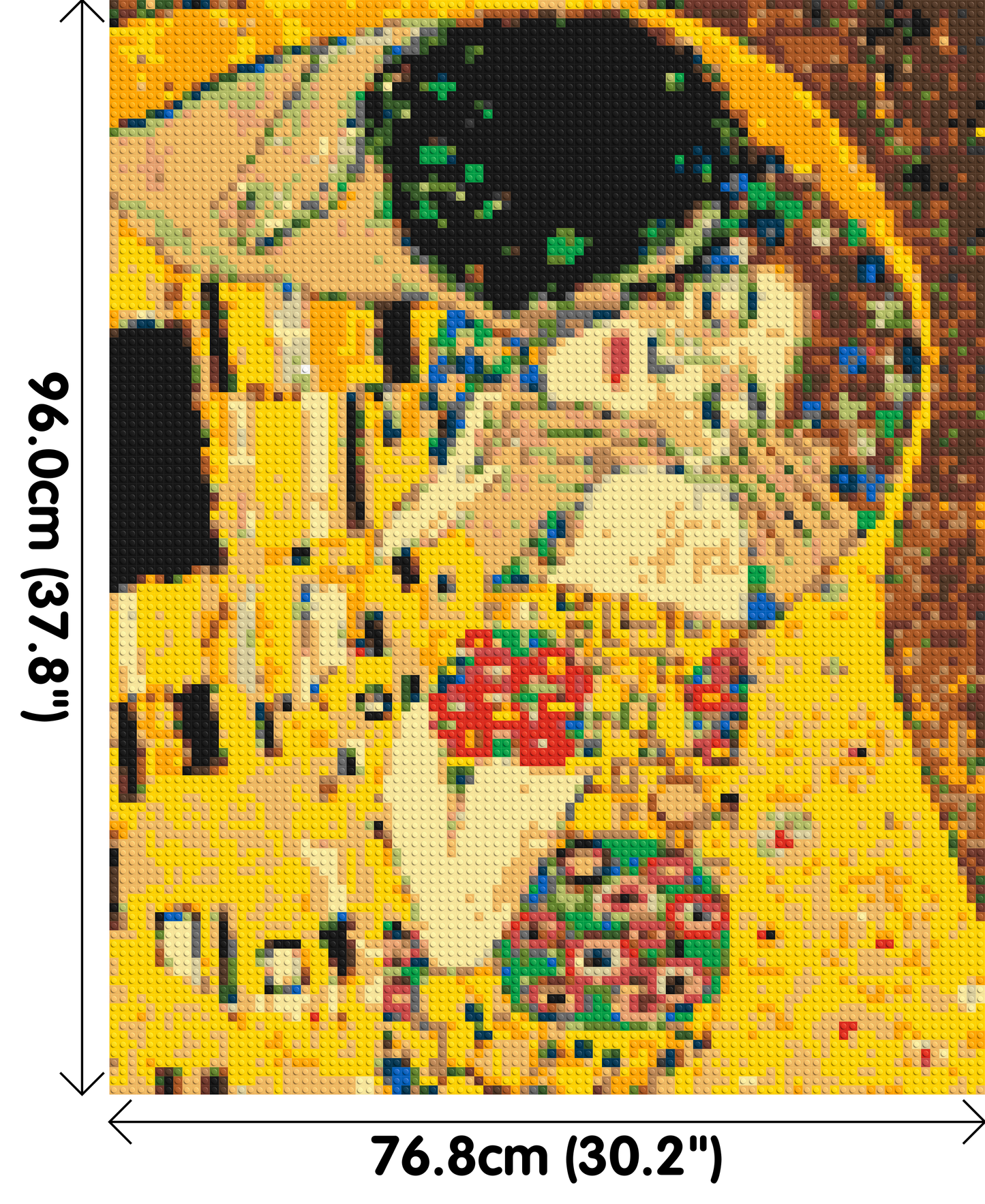 The Kiss by Gustav Klimt - Brick Art Mosaic Kit 4x5 large