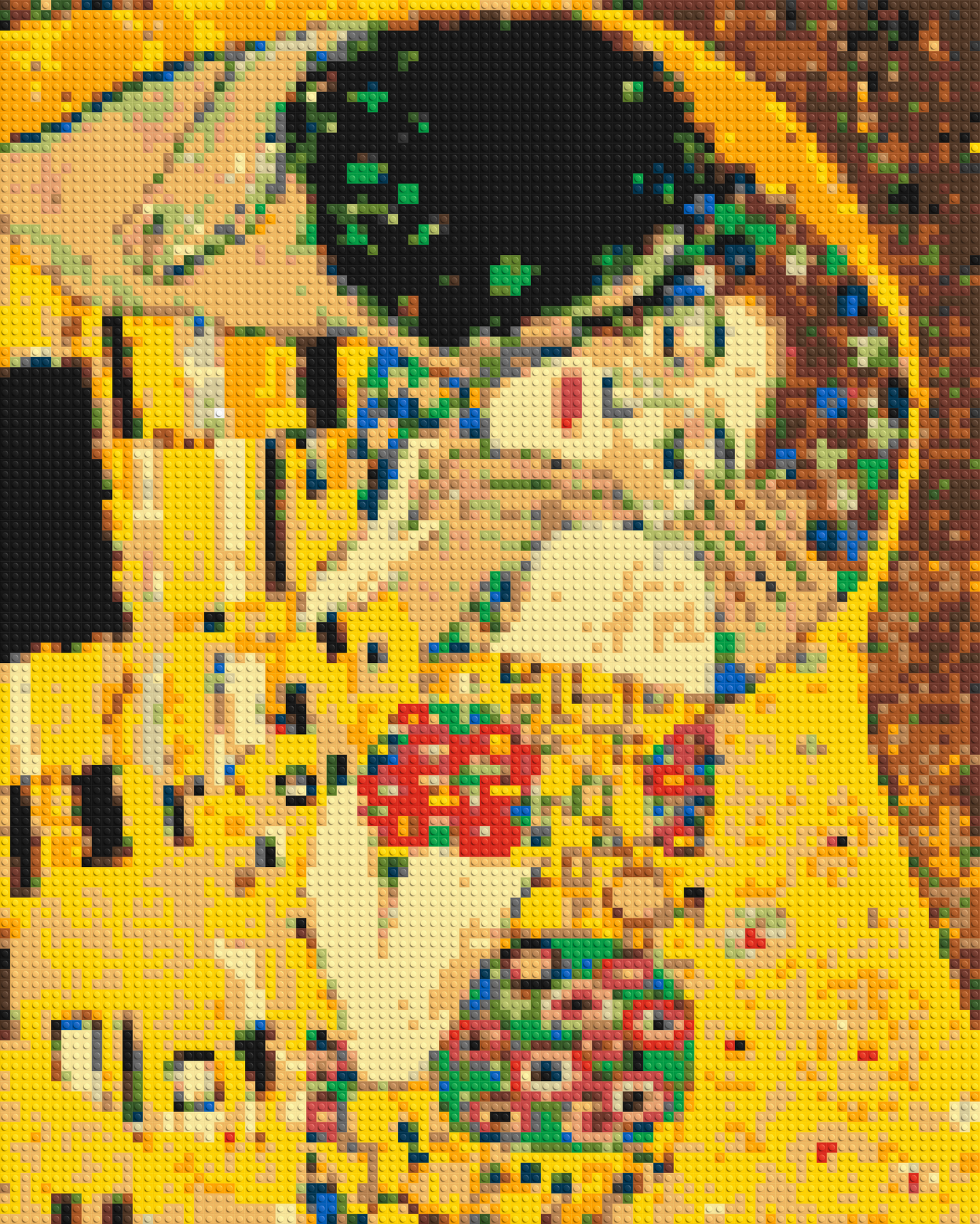 The Kiss by Gustav Klimt - Brick Art Mosaic Kit 4x5 large