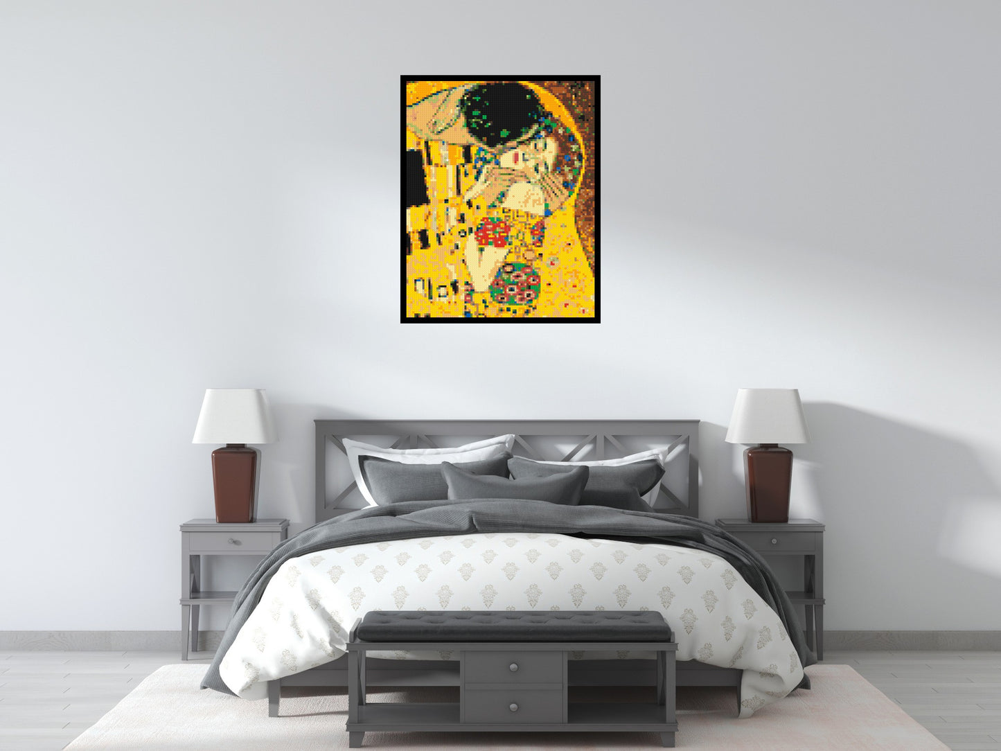 The Kiss by Gustav Klimt - Brick Art Mosaic Kit 4x5 large