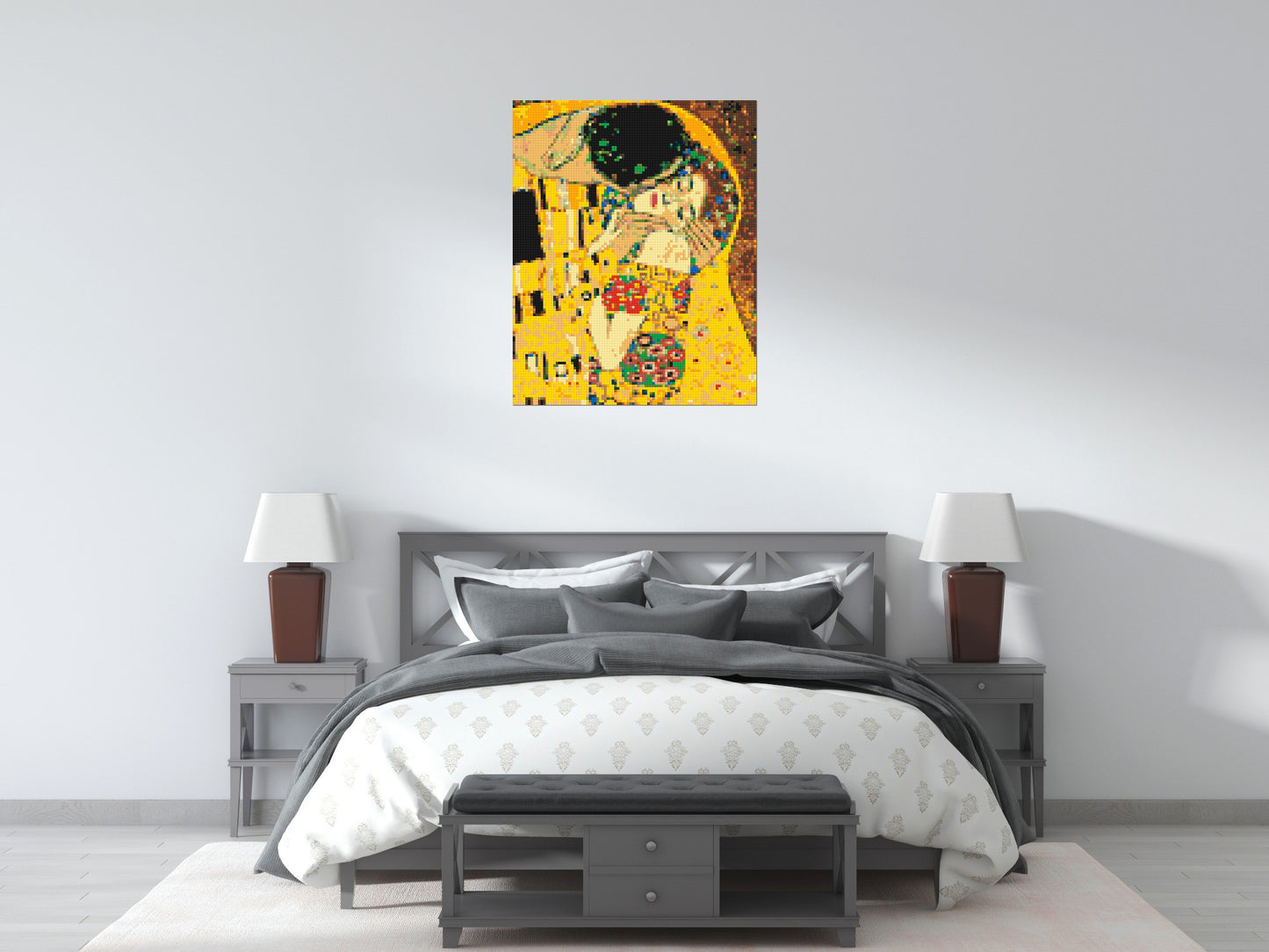 The Kiss by Gustav Klimt - Brick Art Mosaic Kit 4x5 large